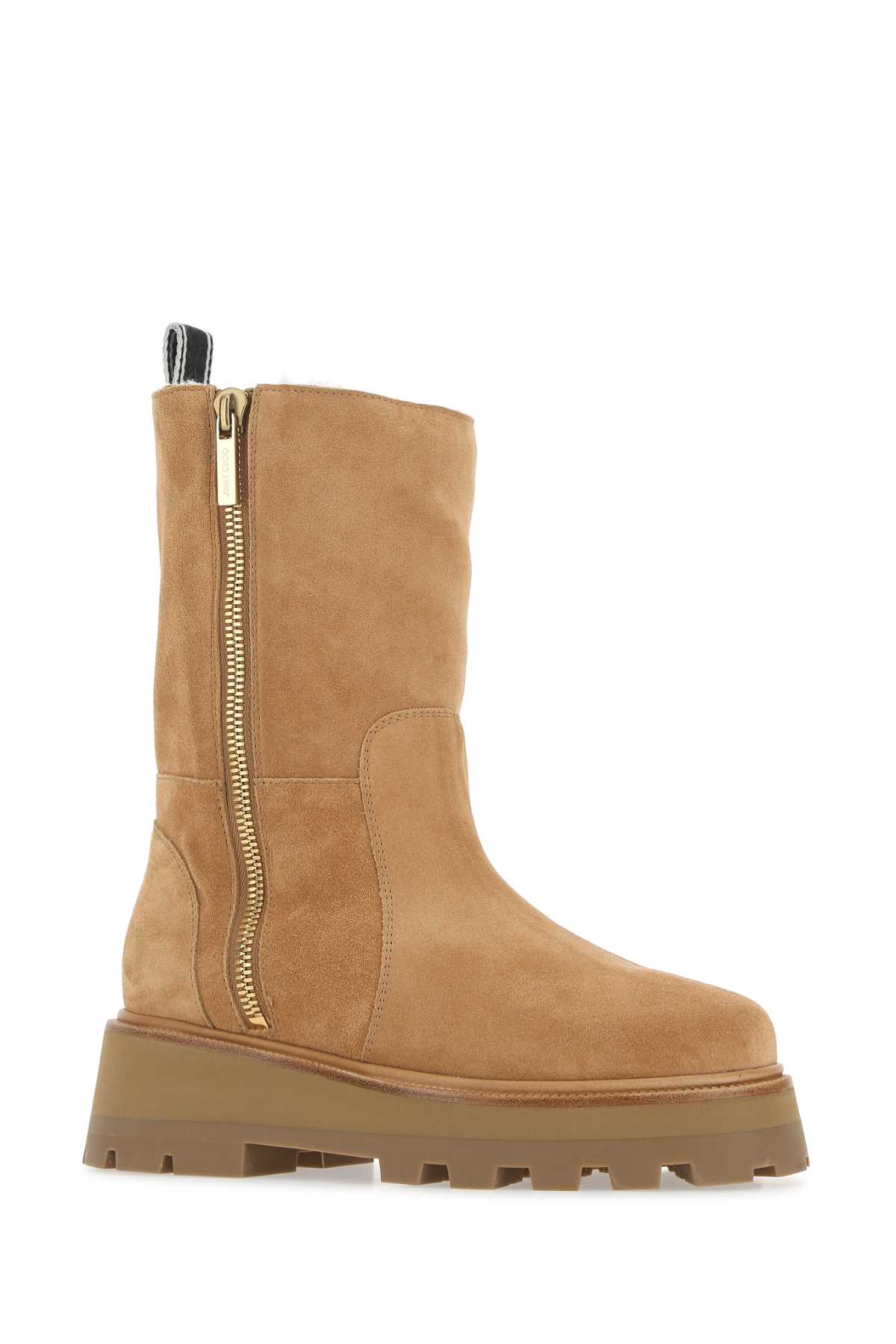 Shop Jimmy Choo Camel Suede Bayu Ankle Boots In Caramelnatural