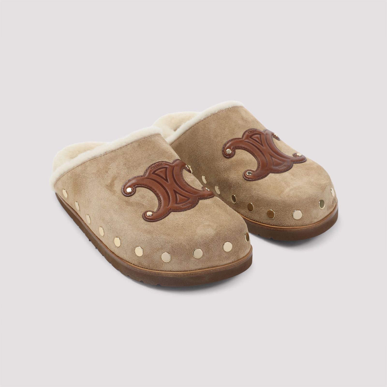 Celine Triomphe Wedge 15mm Mules Women