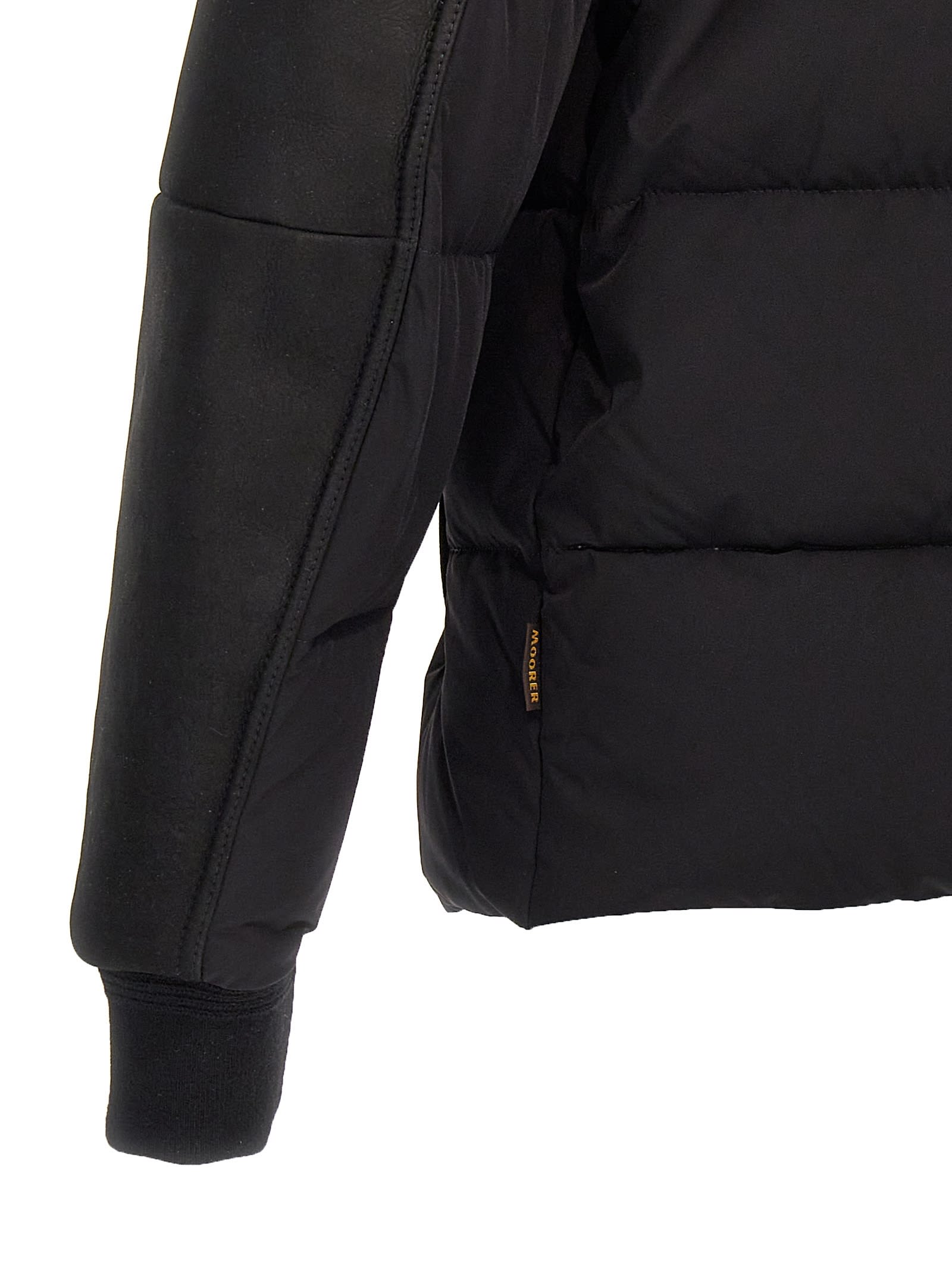 Shop Moorer Delfo-mkn Down Jacket In Black