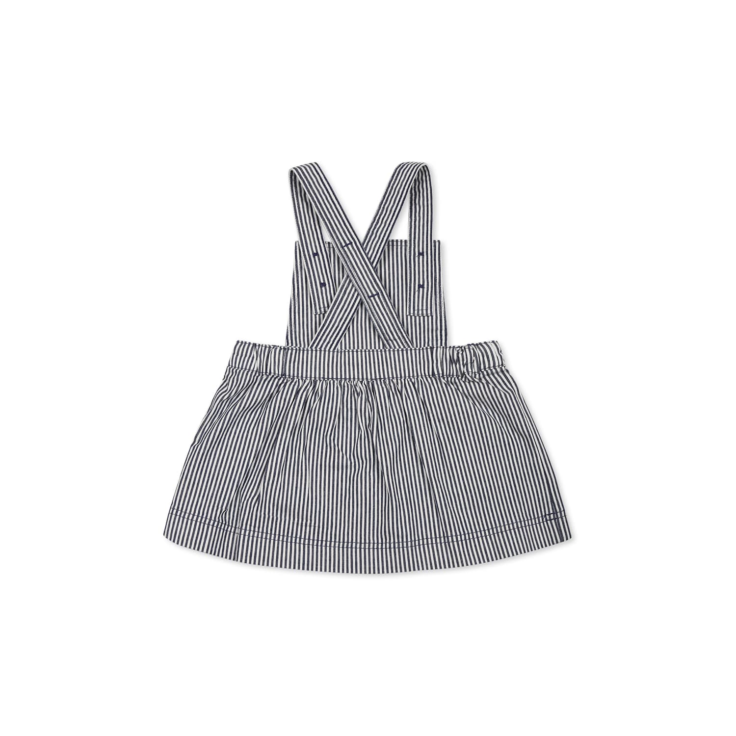 Petit Bateau Blue Dungarees For Baby Girl In Blue