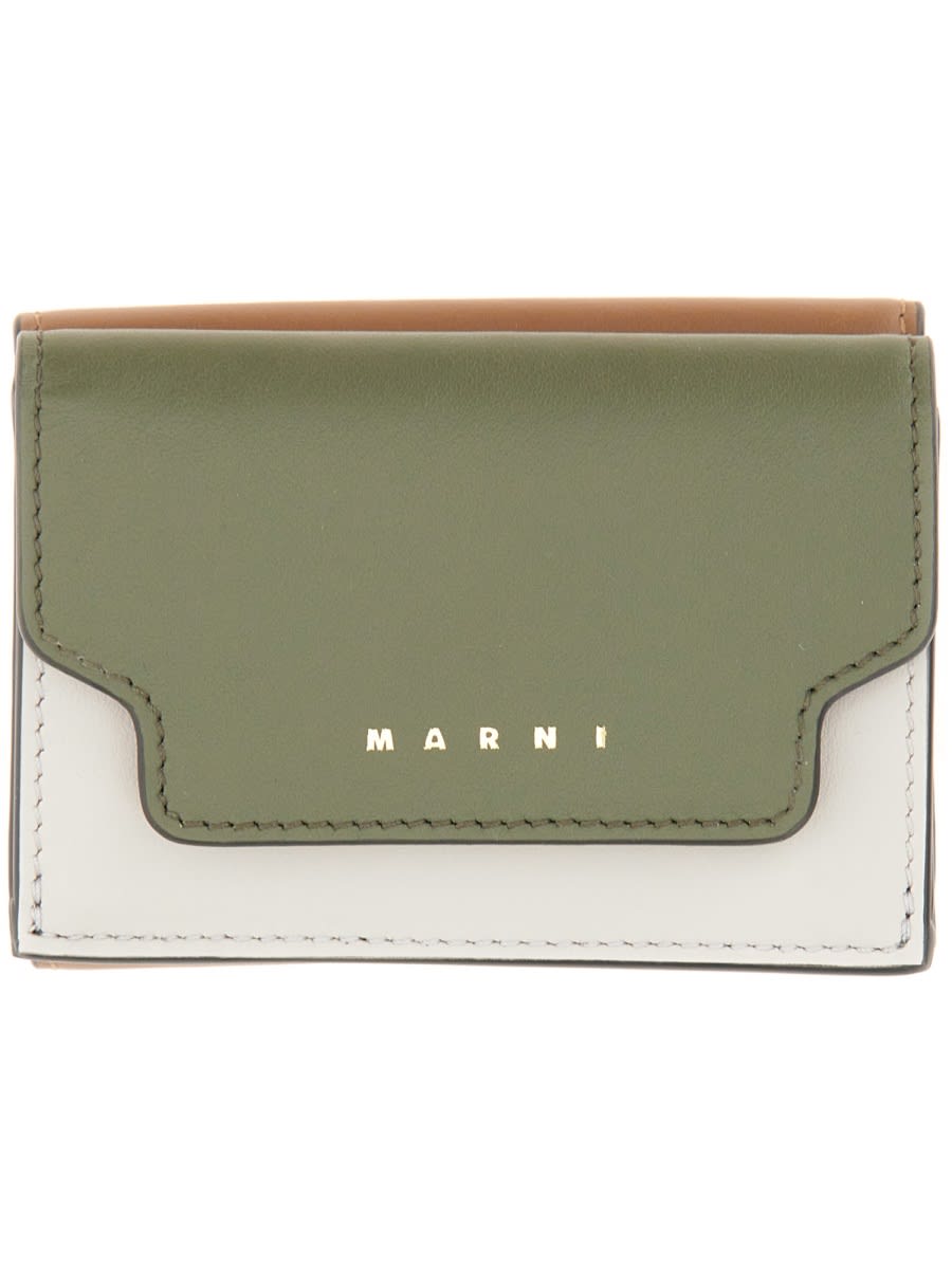 Shop Marni Tri-fold Wallet In Multicolour