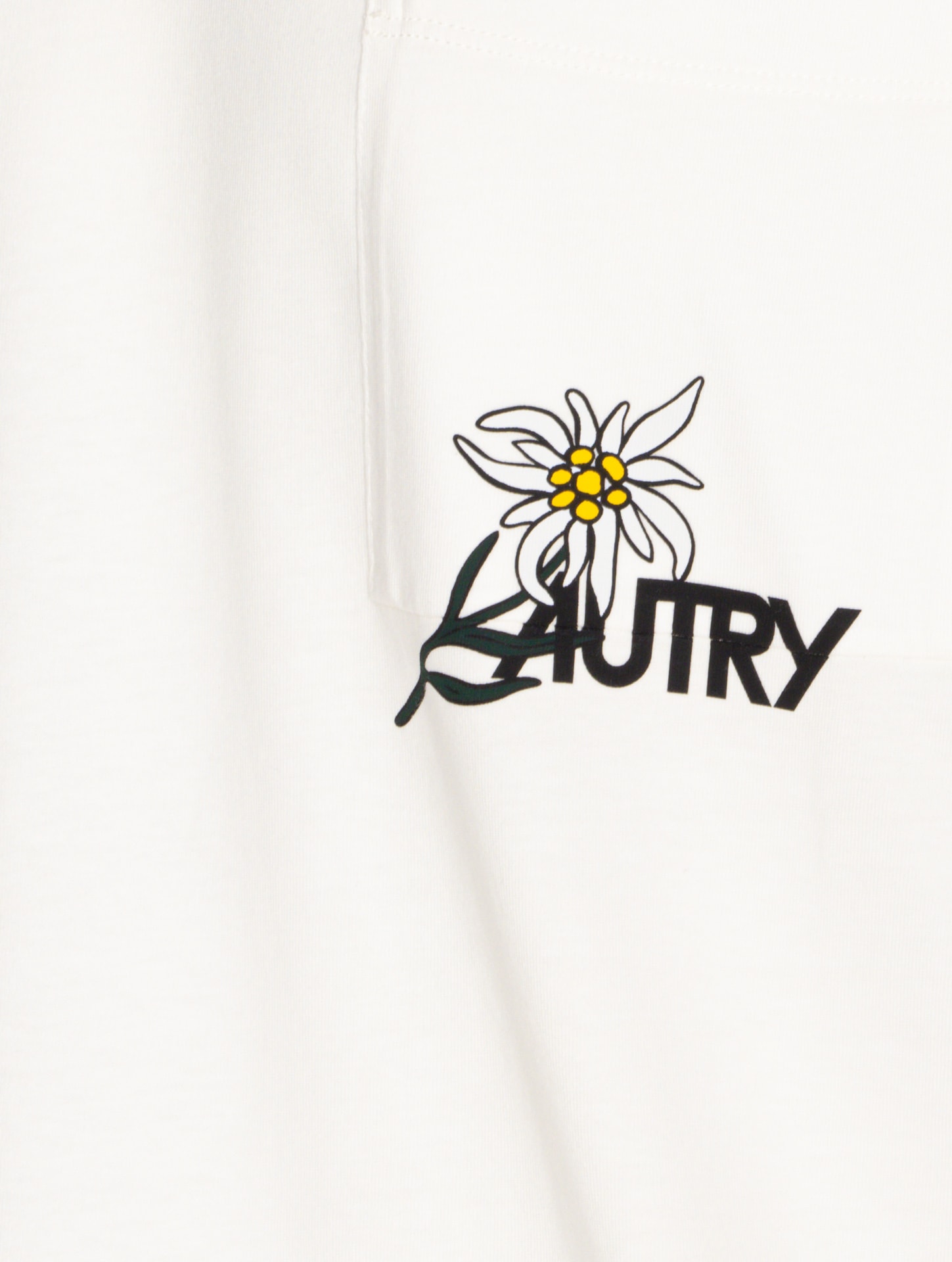 Autry Pocket Crewneck Graphic Print T-shirt In White