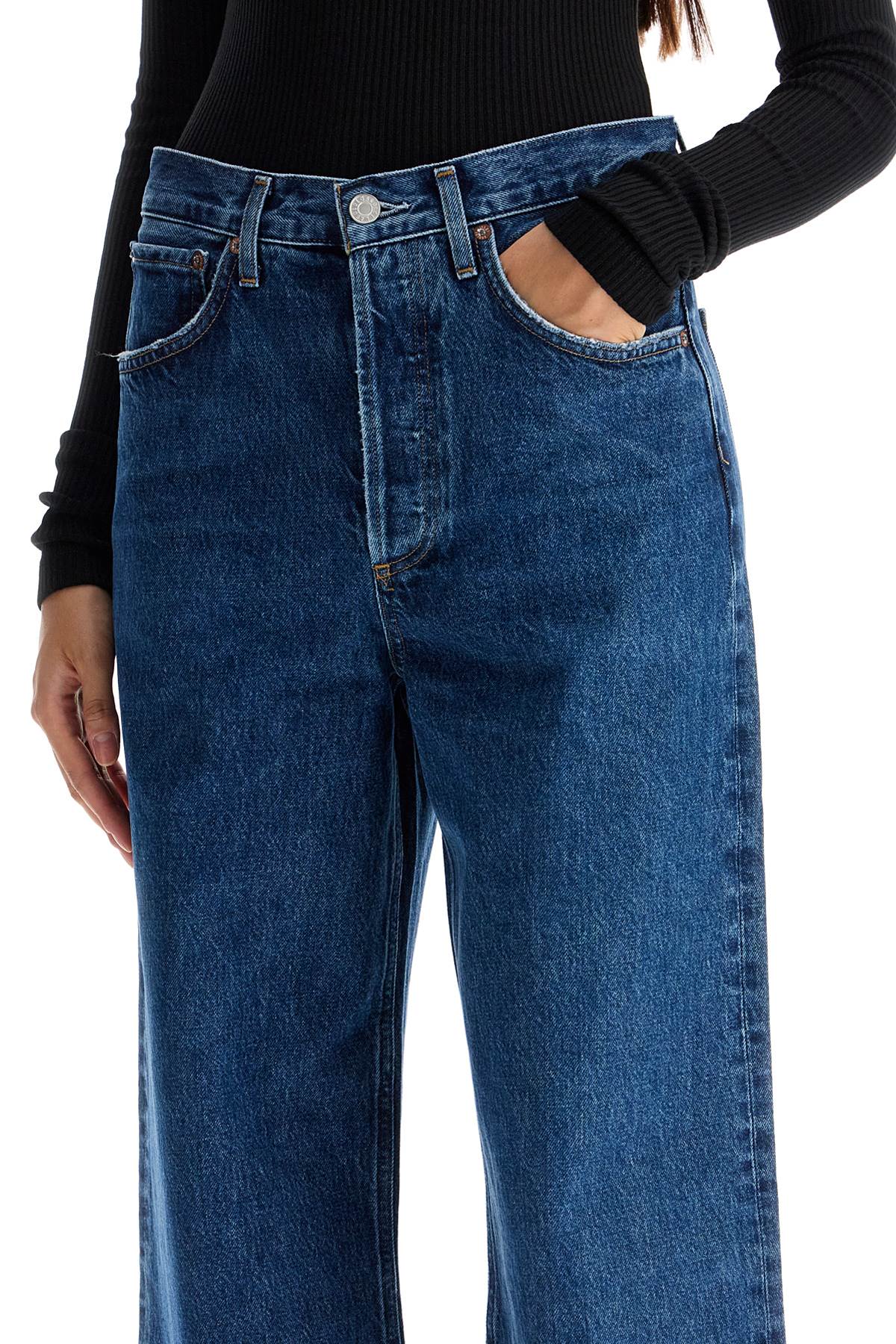 Shop Agolde Dame Wide Leg Jeans In Enamour (blue)