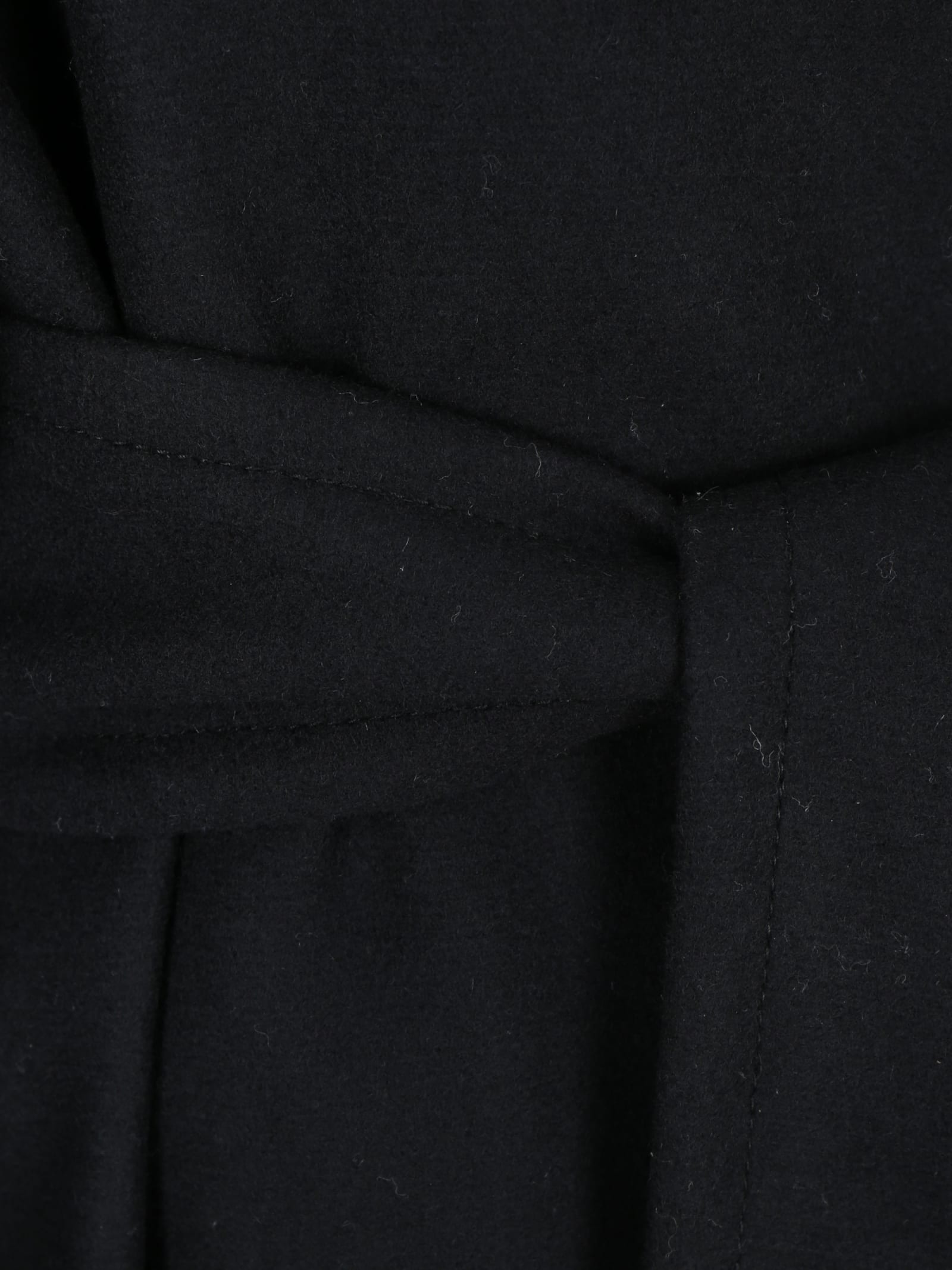 Gianluca Capannolo Single-breasted Belted Coat In Black