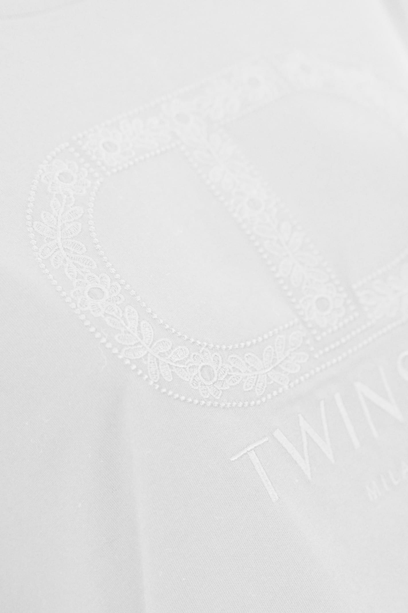 Twinset Oval-t Cotton T-shirt In Bianco