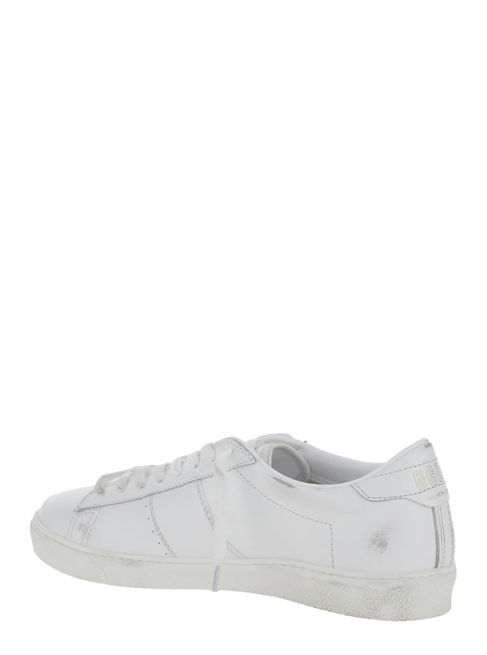 Golden Goose Matchstar Shiny Leather Upper And Heel In Opticwhite