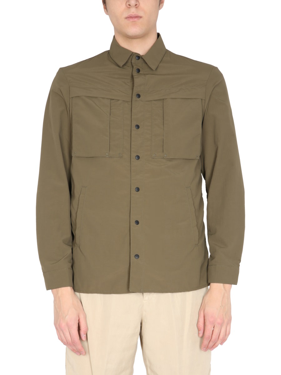 Pt01 Regular Fit Shirt Jacket In Green