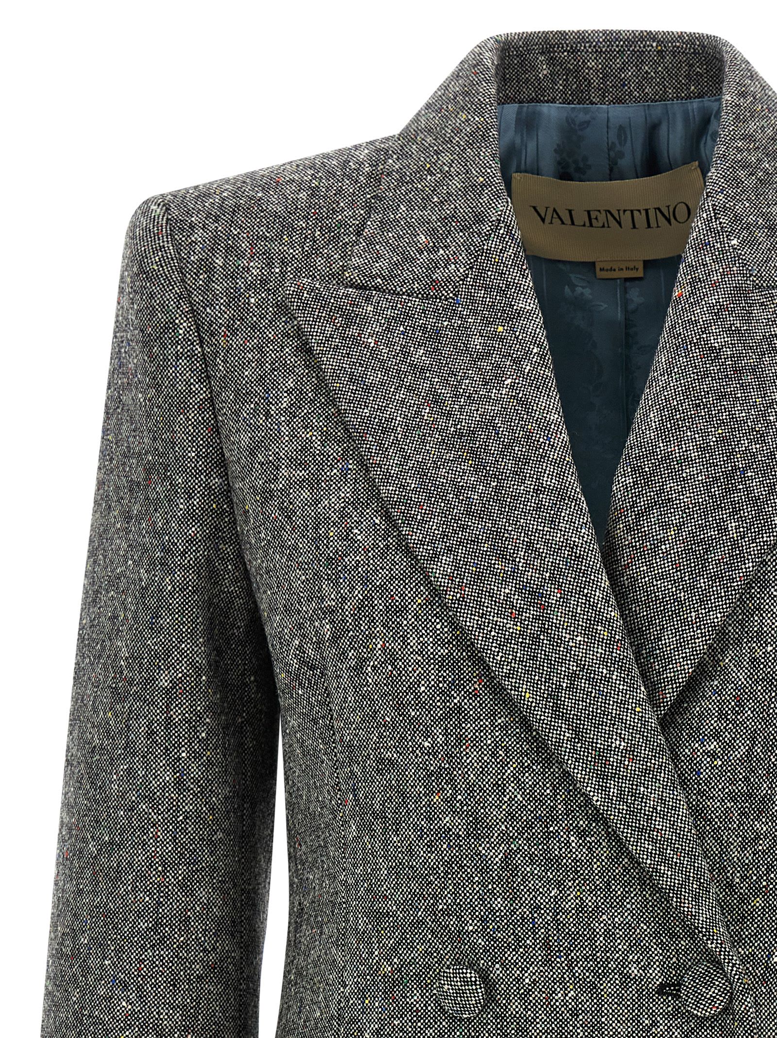 Valentino Garavani Double-breasted Blazer Blazers Gray In Gray