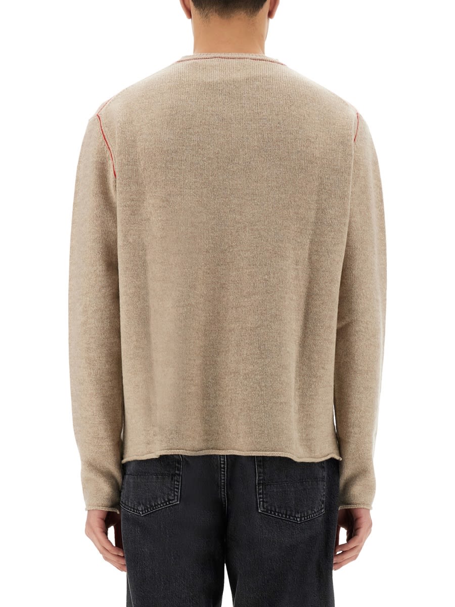 Vivienne Westwood "orbit" Crew Neck Sweater In Beige