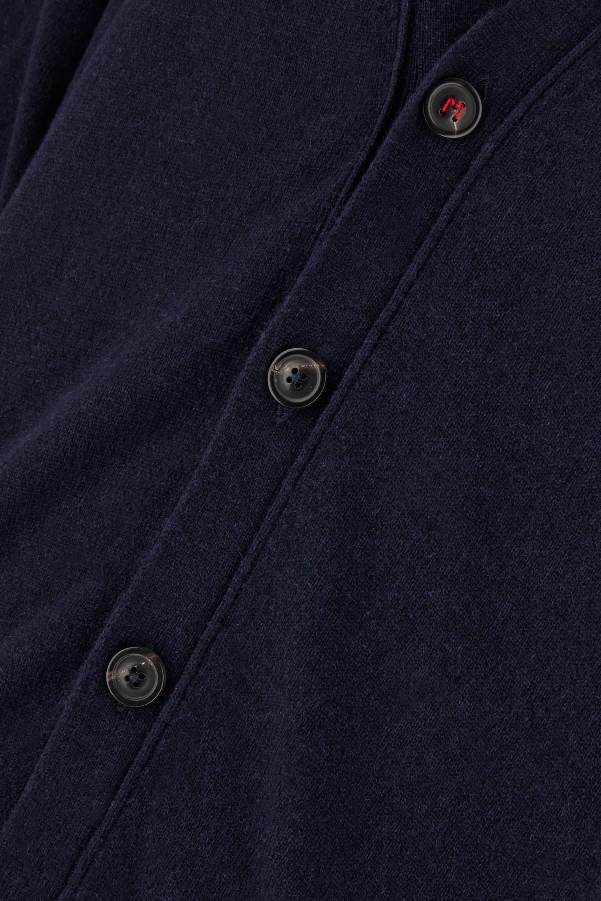 Shop Maison Margiela Midnight Blue Cashmere Cardigan In 511