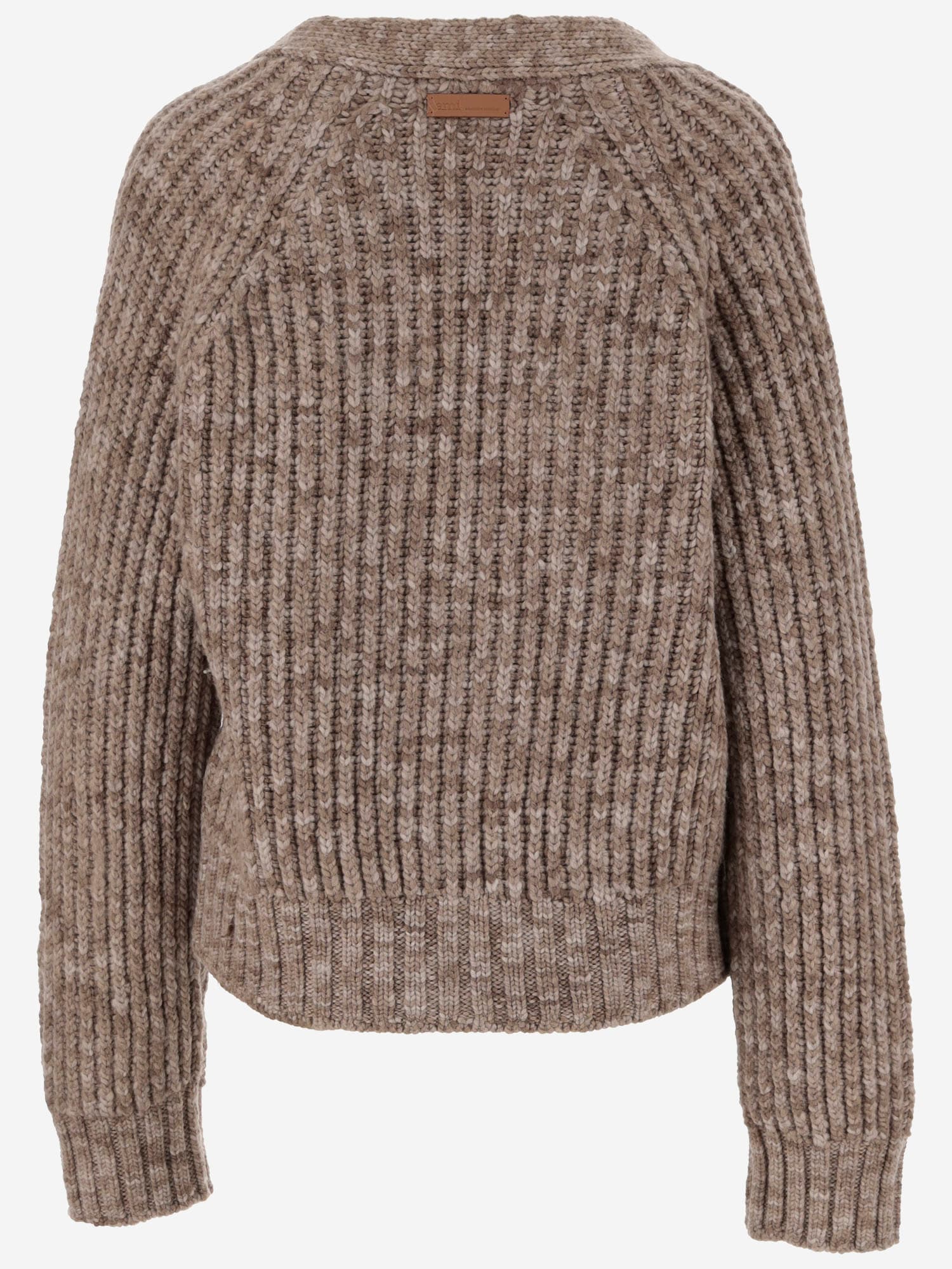 Shop Ami Alexandre Mattiussi Wool Sweater In Brown