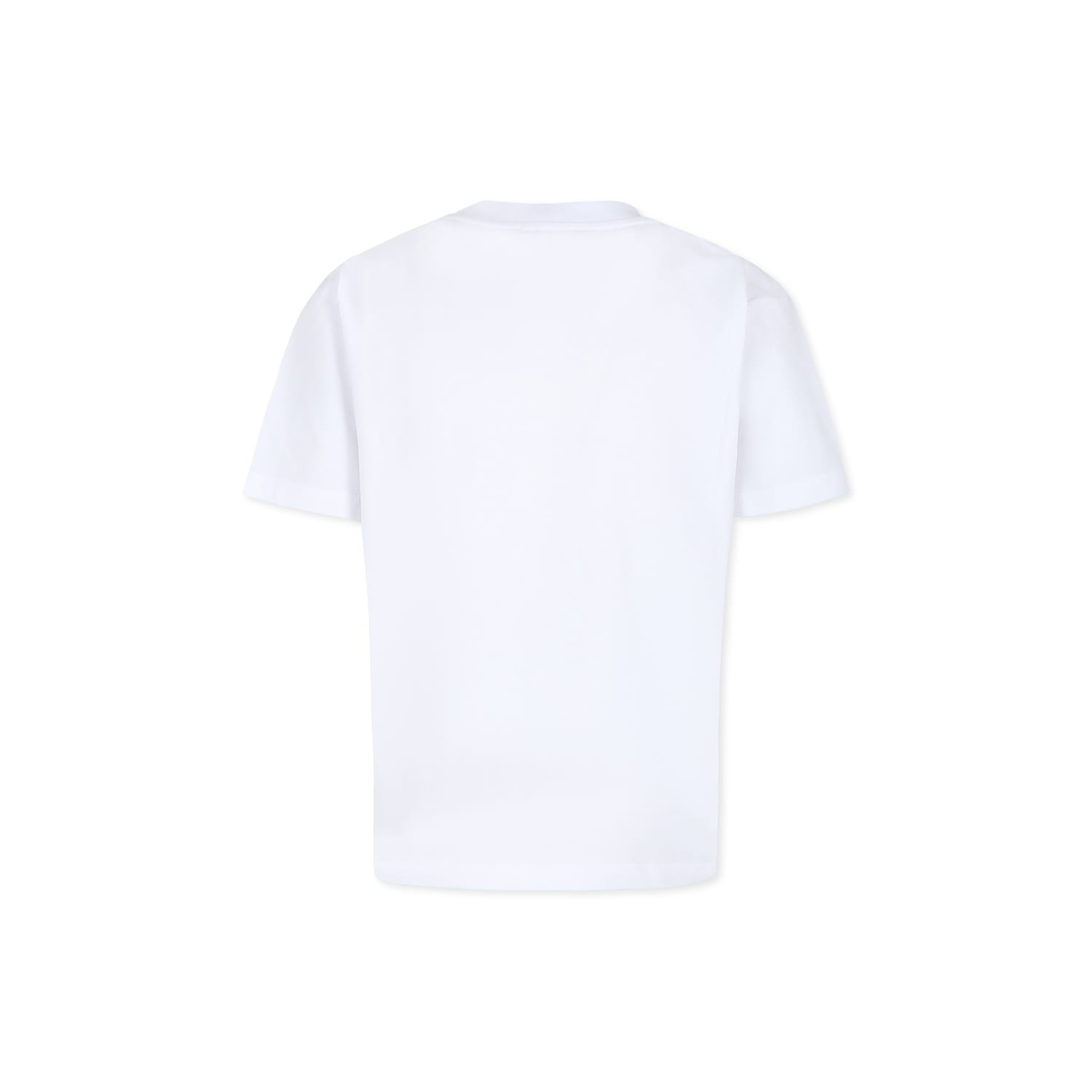 BALMAIN WHITE T-SHIRT FOR KIDS WITH LOGO 