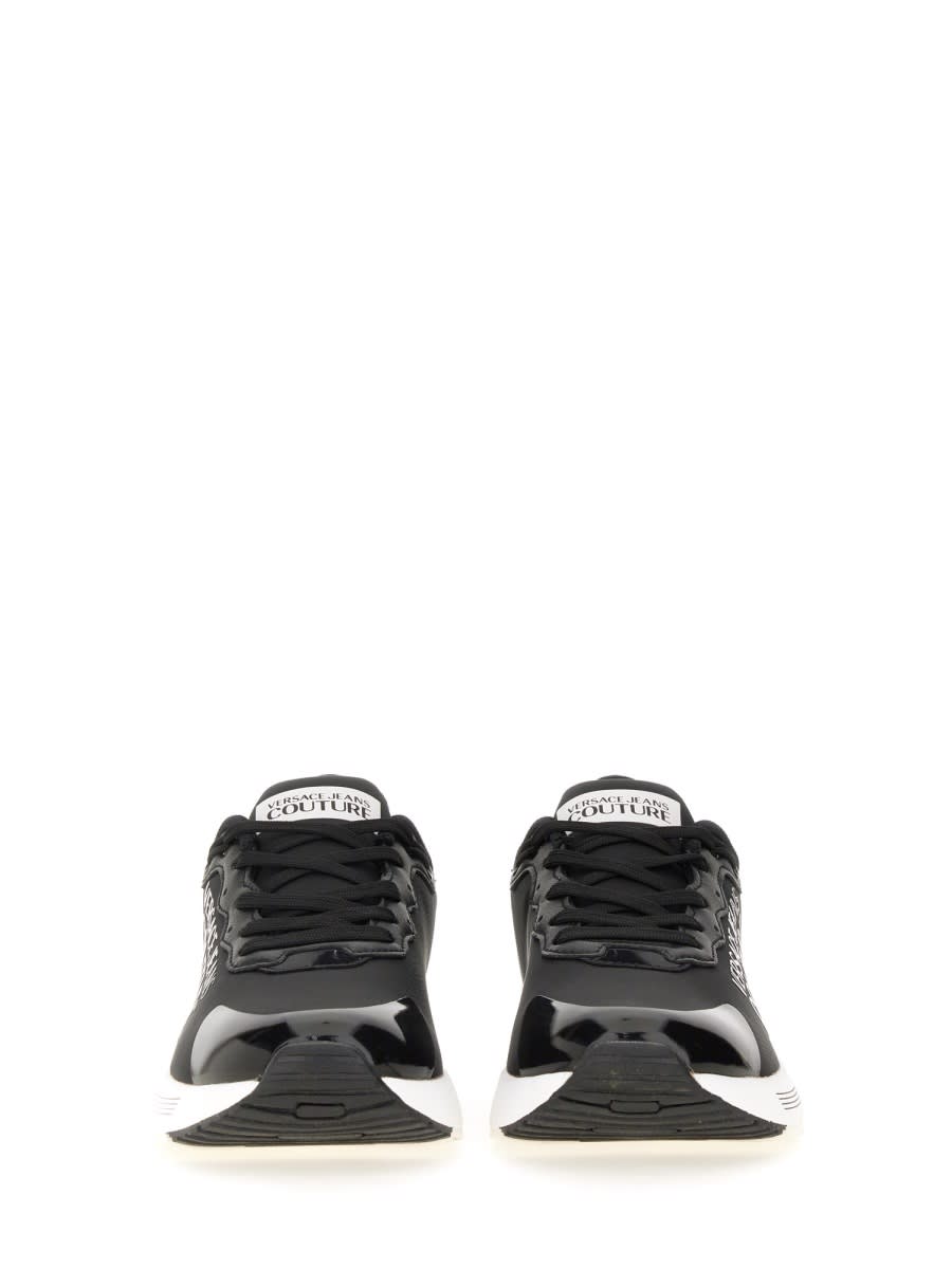 Shop Versace Jeans Couture Sneaker With Logo In Black