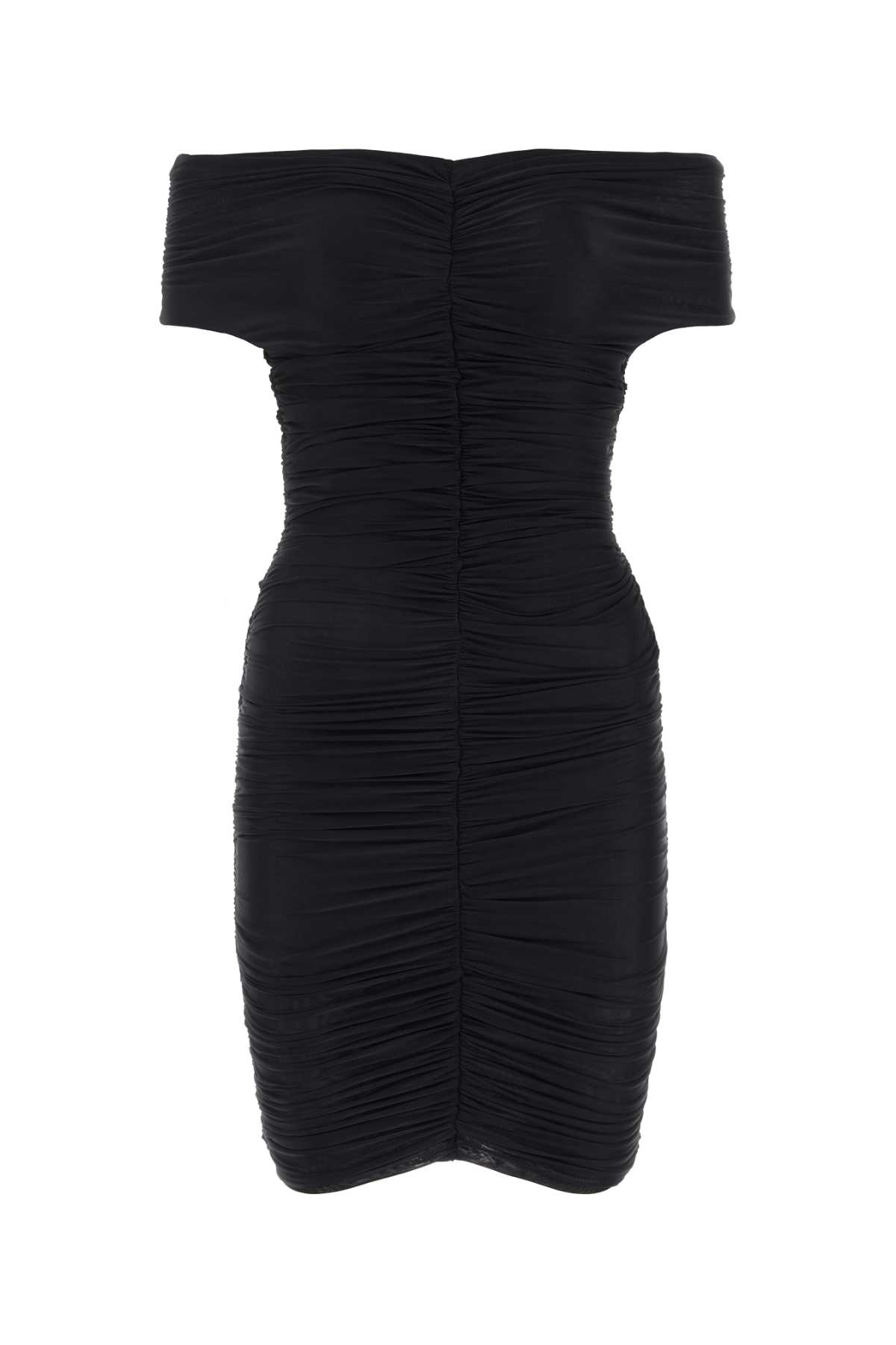 Black Stretch Nylon Mini Dress