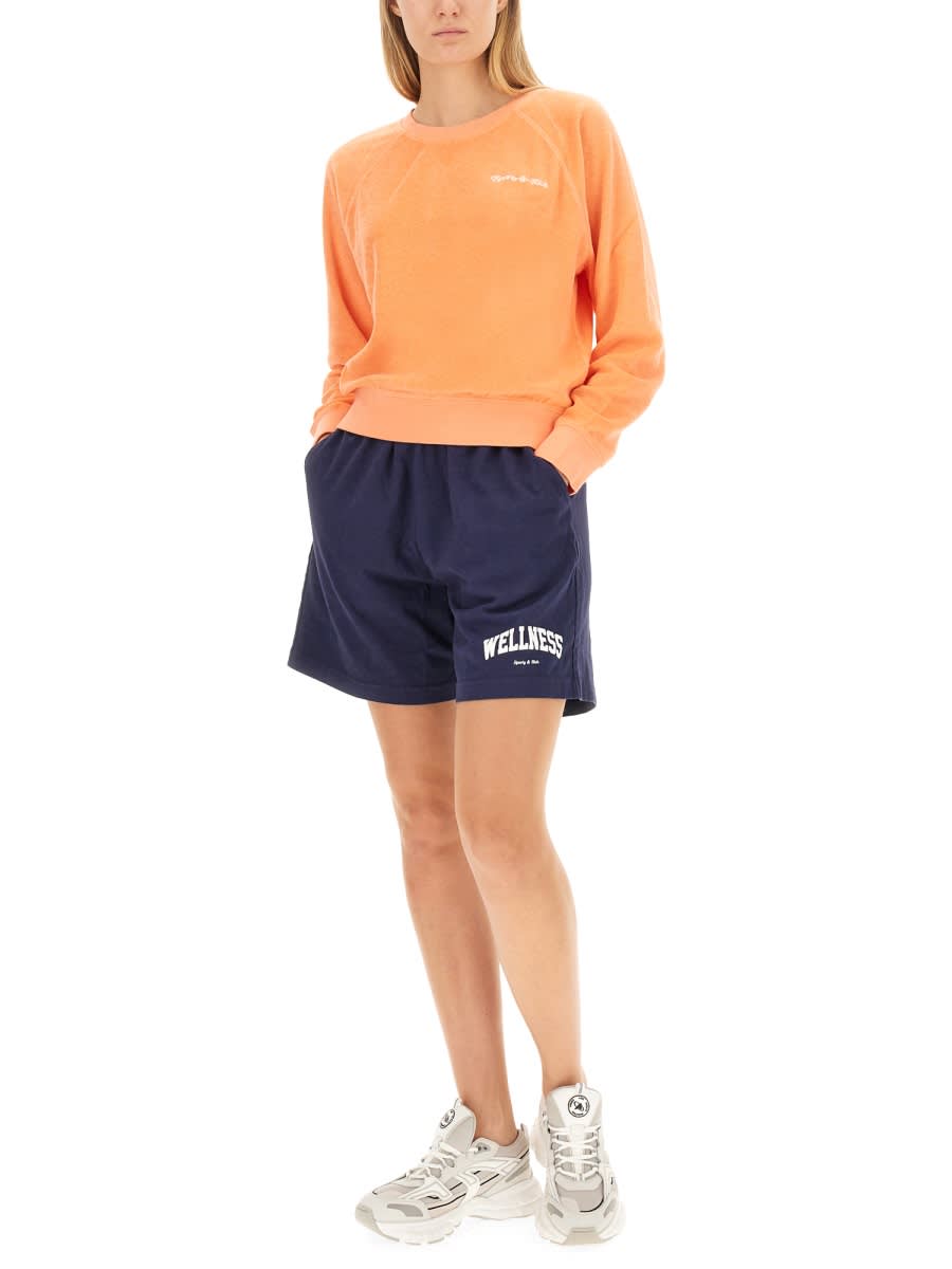 Shop Sporty & Rich Sweatshirt With Logo In Orange