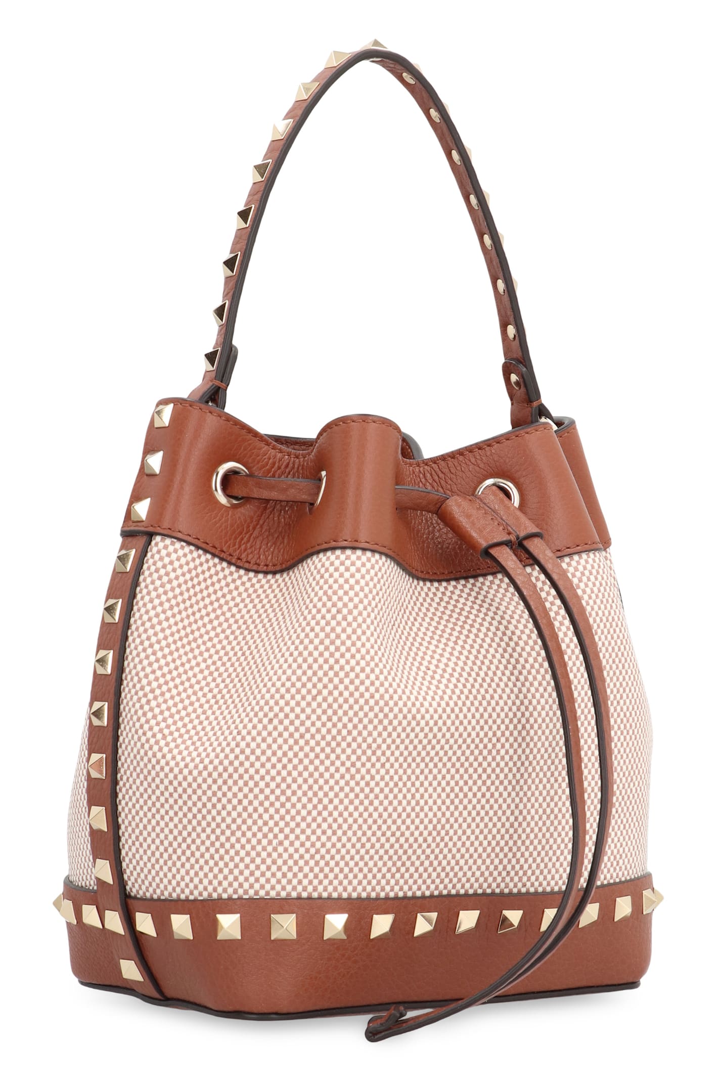 Valentino Garavani Women Rockstud Canvas Bucket Bag