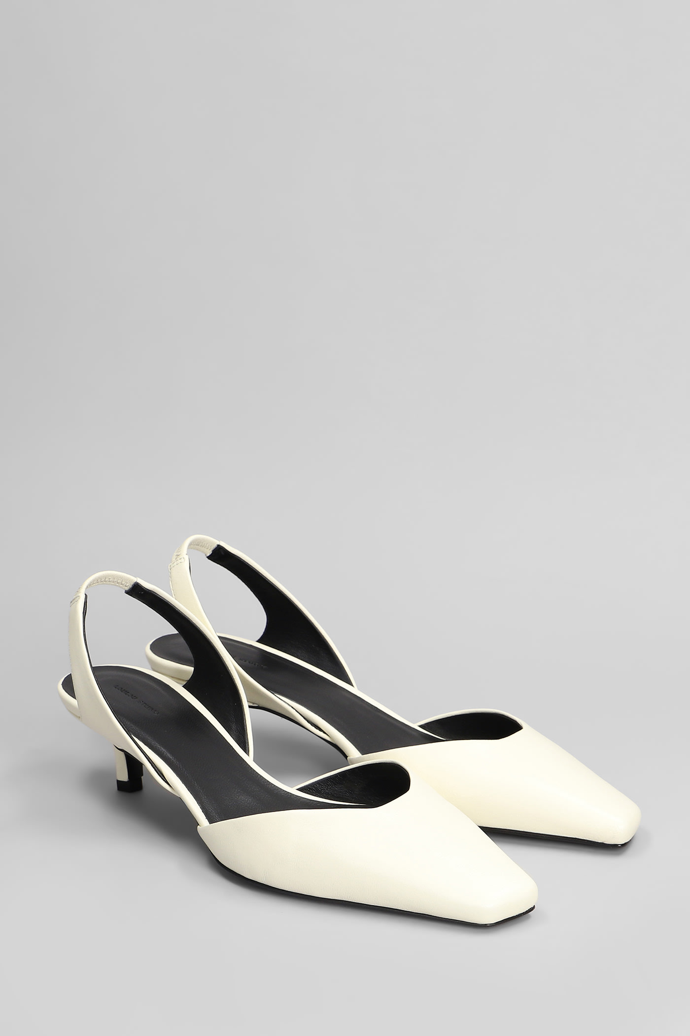 Loulou Studio 50mm Akila Pumps In Beige