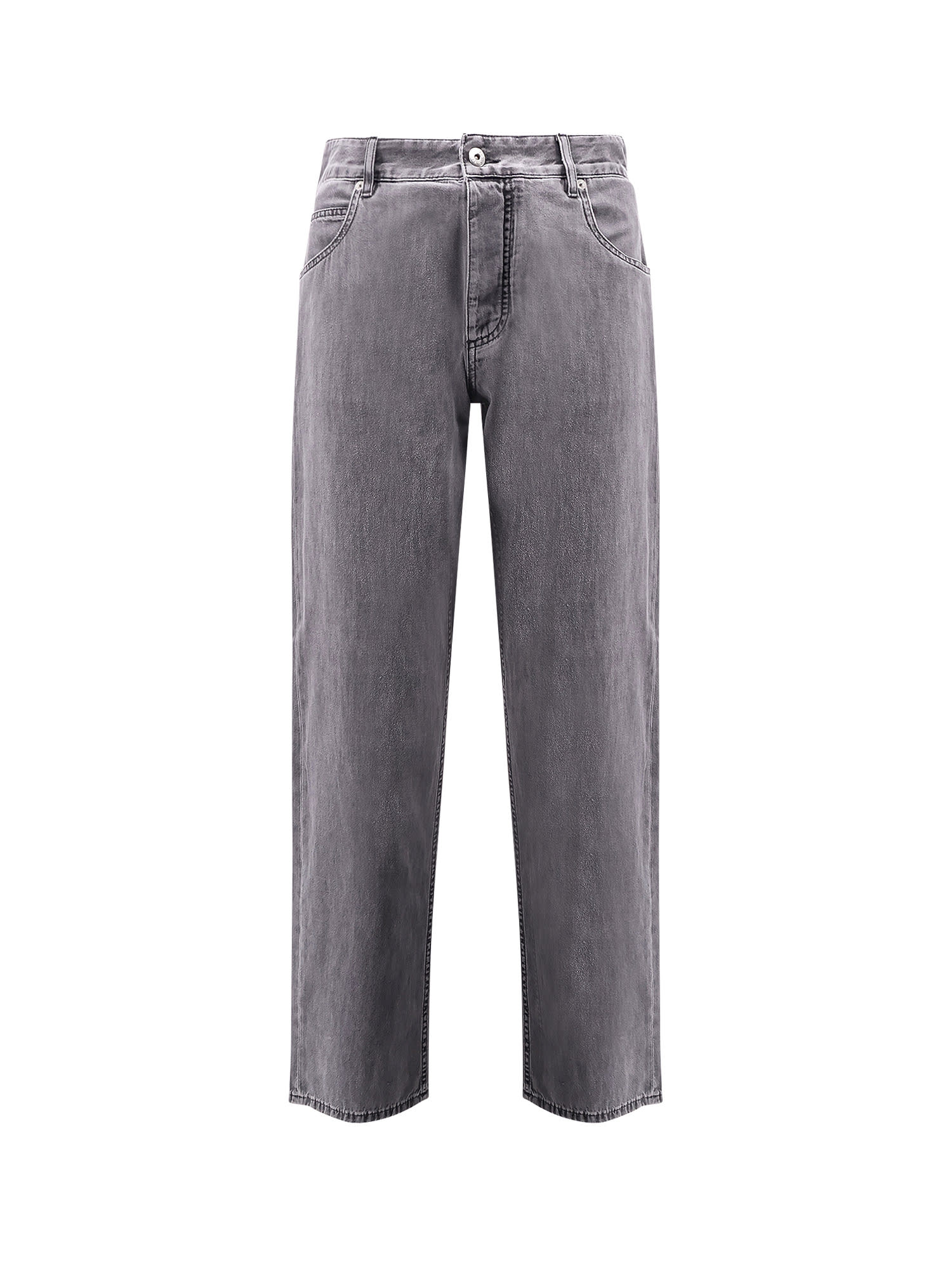 Bottega Veneta Matt Wide Leg Corduroy Pants In Black