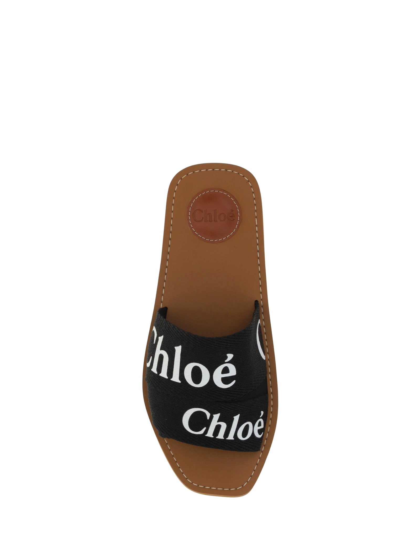 Shop Chloé Woody Sandals In Black