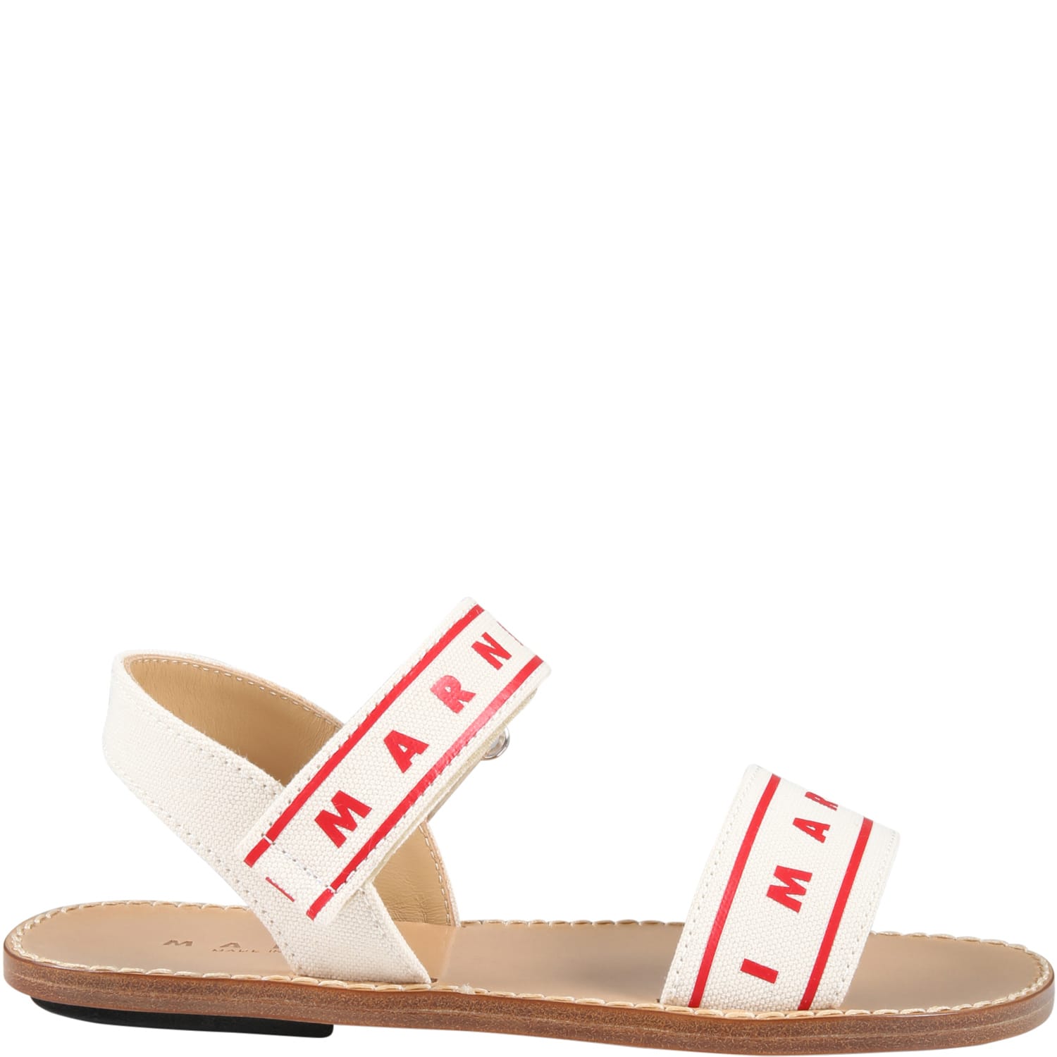 Marni Kids' Multicolor Sandals For Girl With Red Logo