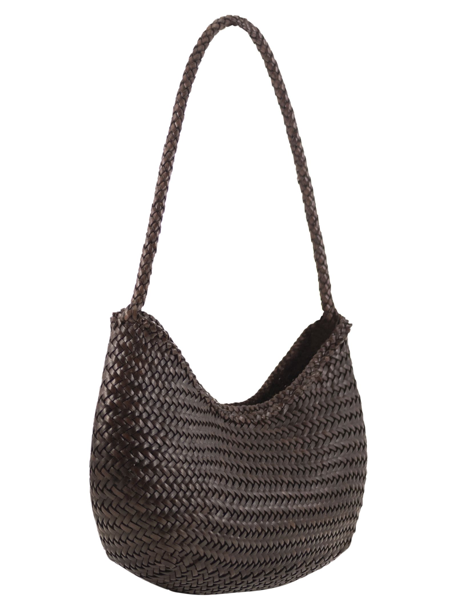 Dragon Diffusion Nova Luna 3mm Mini Moon Shape Hobo 27x18x4 Cm Shoulder Bags Brown In Brown
