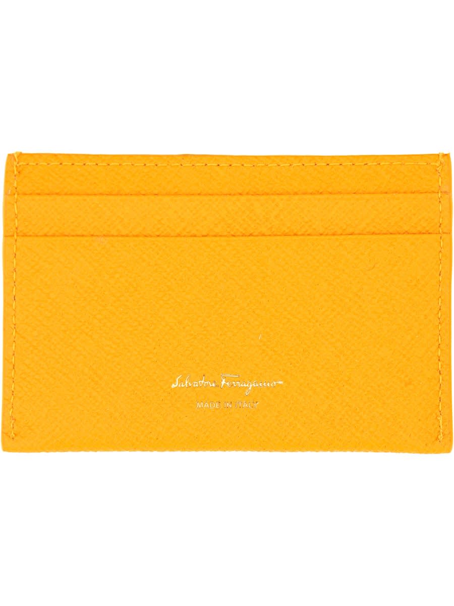 Ferragamo Card Holder Hooks In Yellow