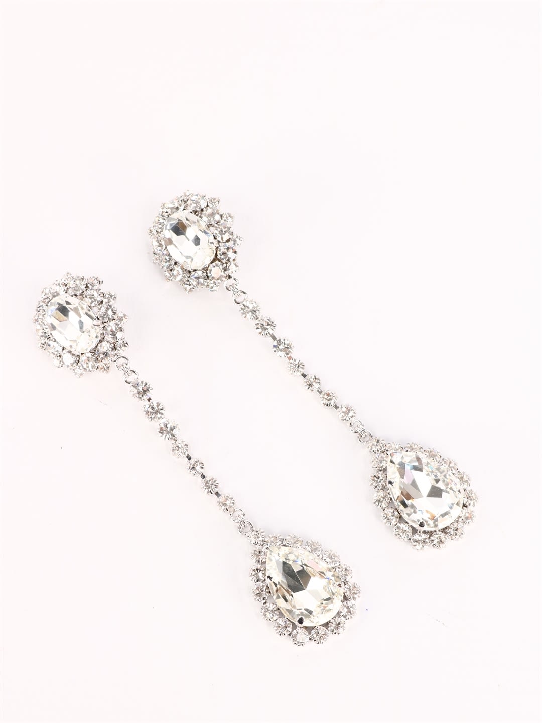 ALESSANDRA RICH LONG CRYSTAL EARRINGS WITH CRYSTAL DROP,11812828