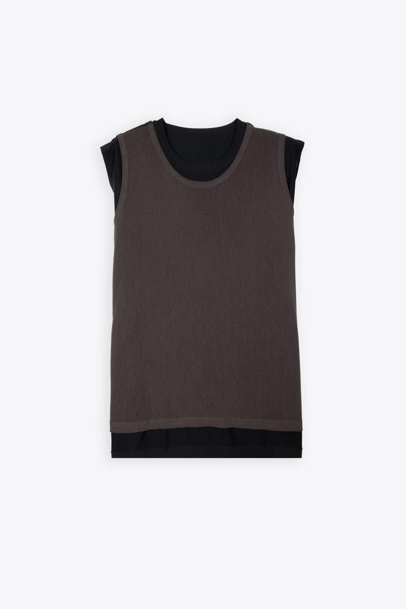 Reversible Gravity Tank Black jersey and brown mesh reversible tank - Reversible Gravity Tank