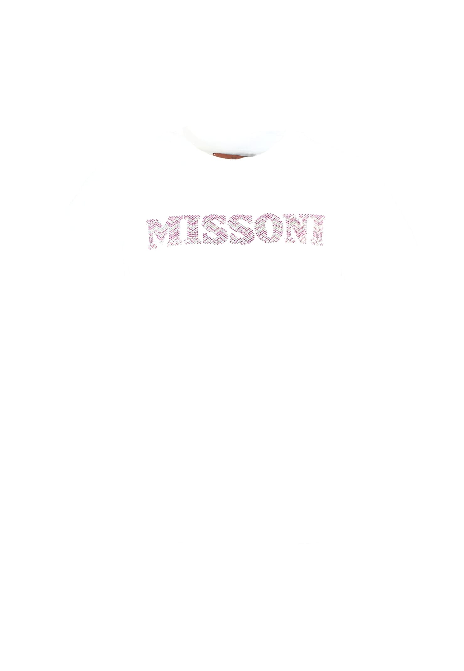 Missoni White T-shirt For Girl With Logo In White