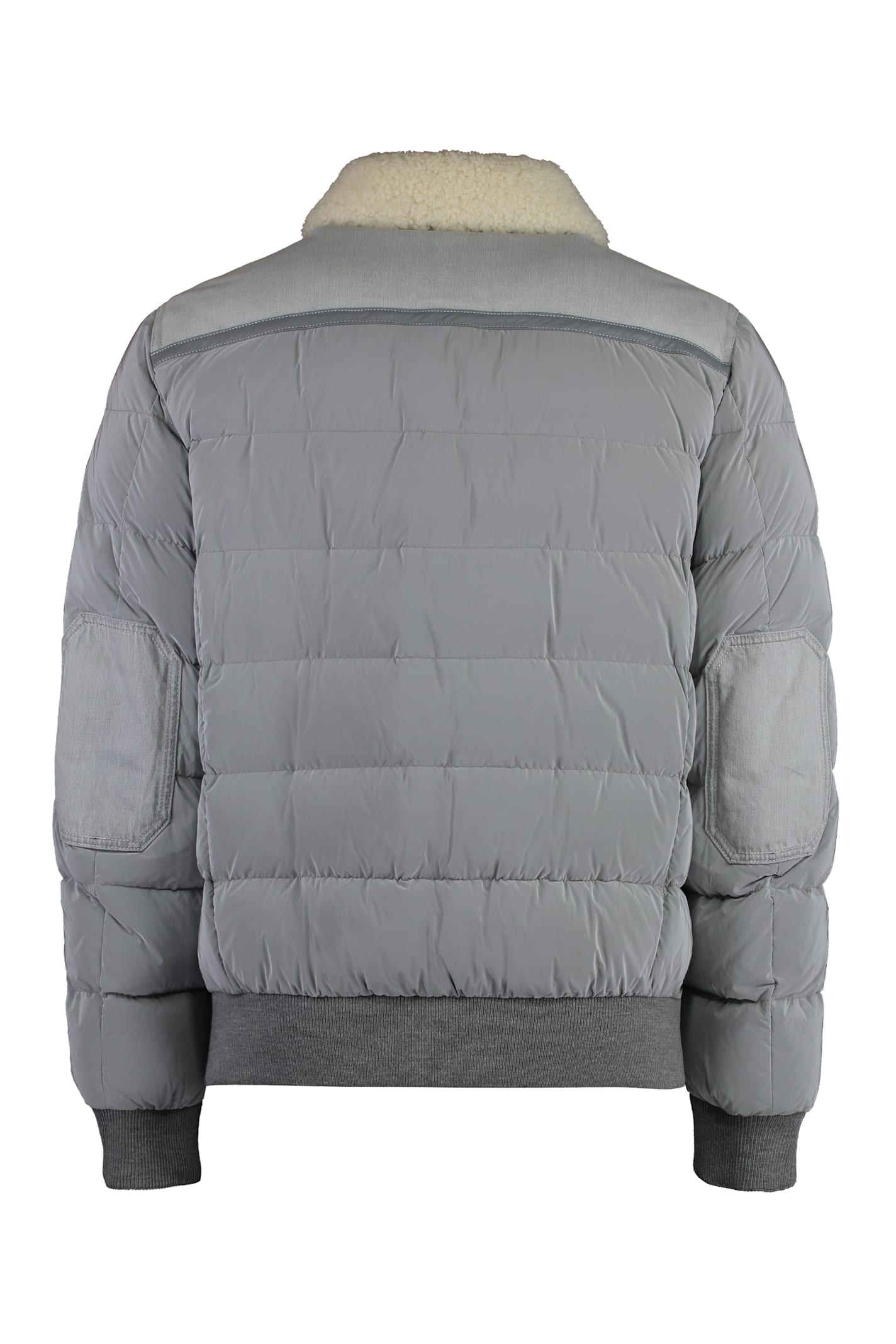 Moorer Viani Techno-nylon Down Jacket In Gray