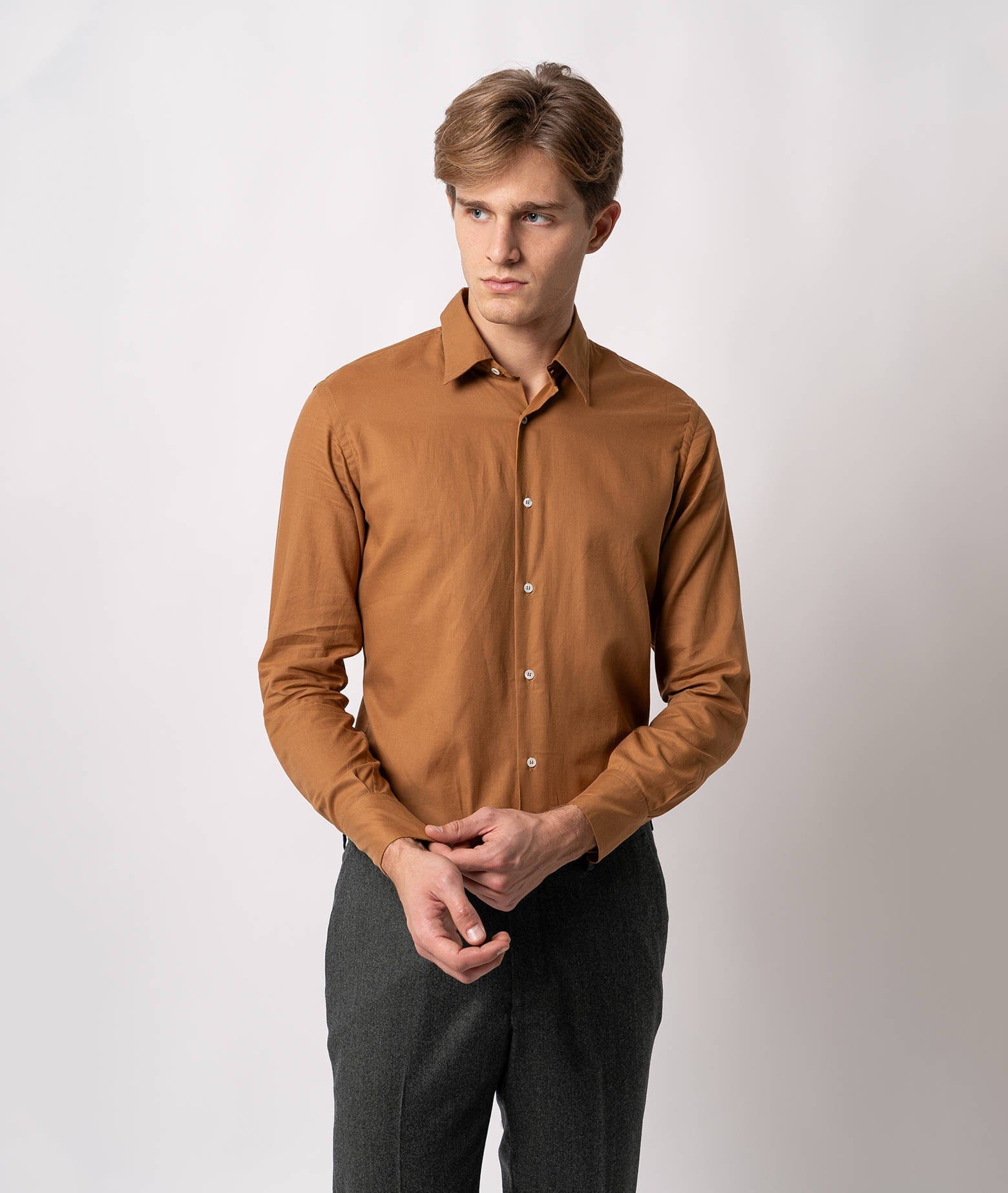Larusmiani Casual Cotton Shirt Camden T-shirt In Brown