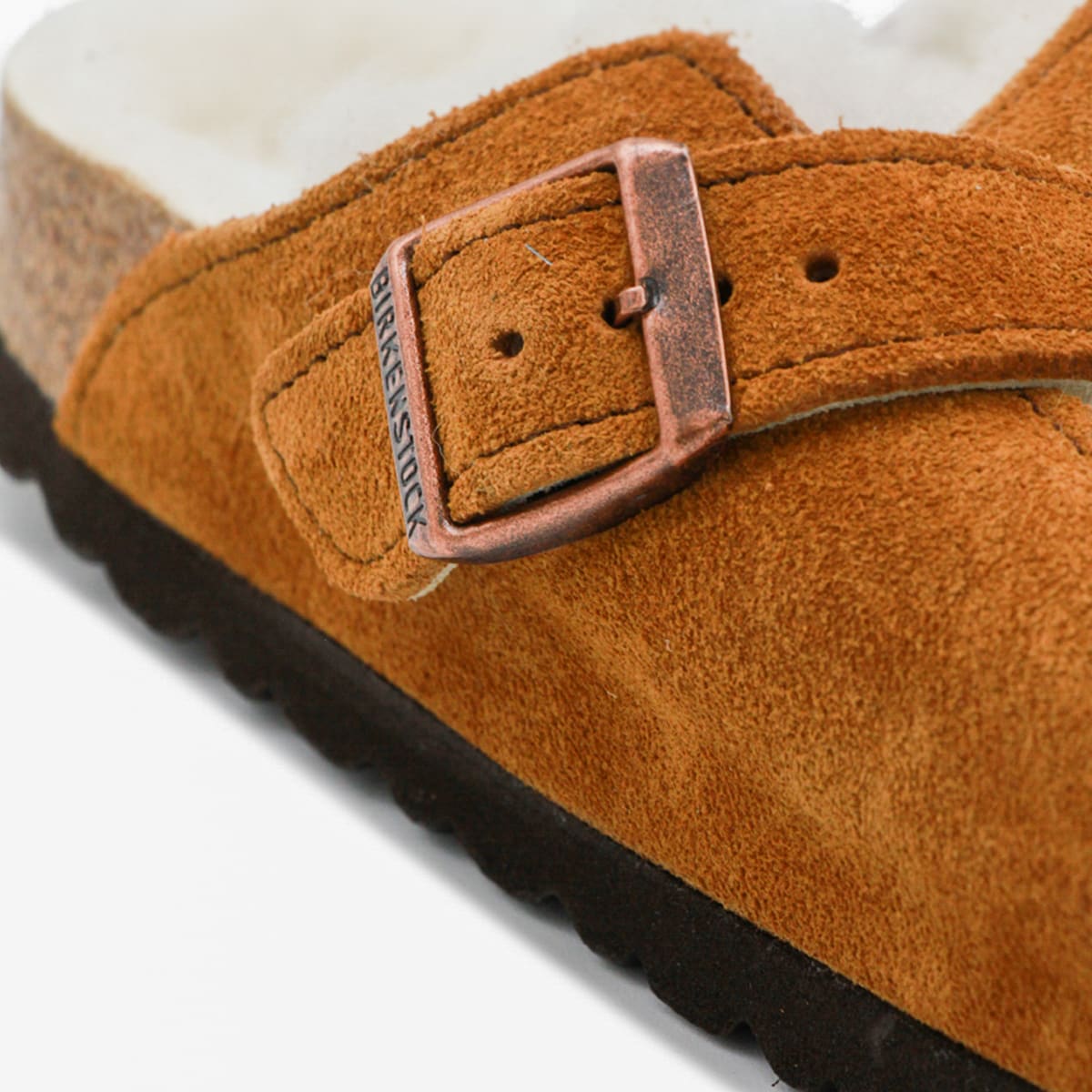 Birkenstock Boston Shearling Mink Clog In Brown