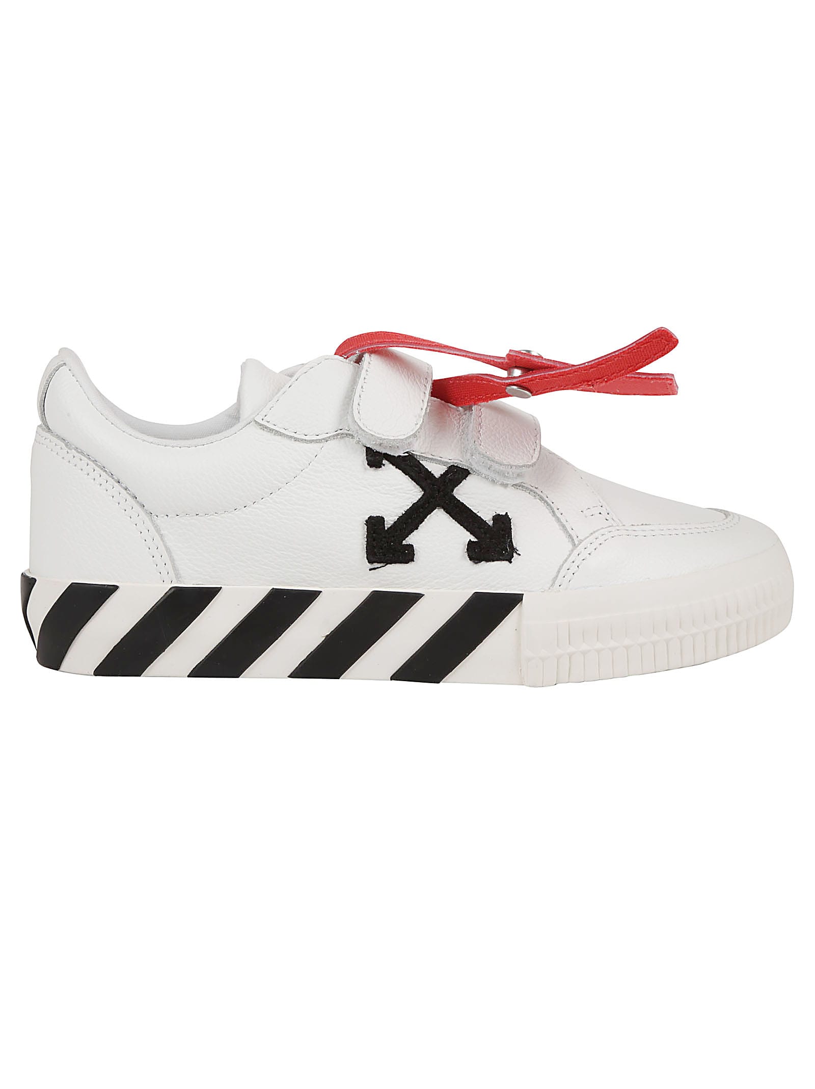 Shop Off-white Velcro Vulcanized Leather In White Blac