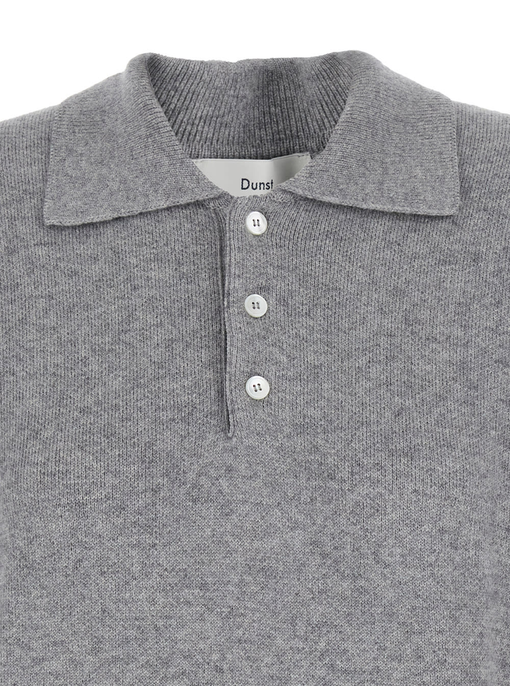 Dunst Unisex Cashmere Collared Sweater In Gray