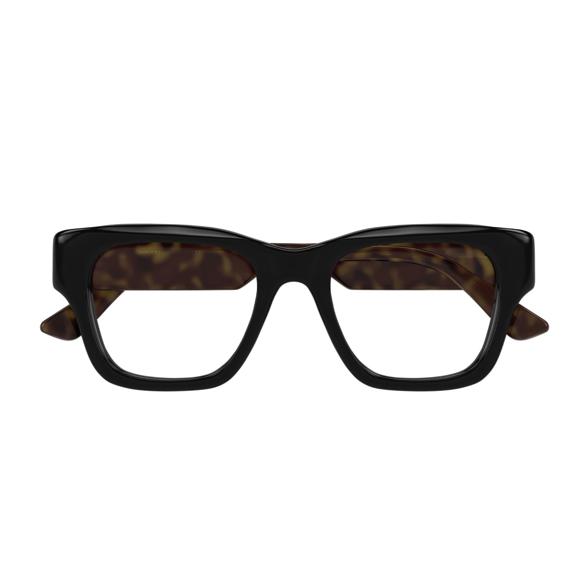 Shop Gucci Gg1669o Linea Lettering 005 Black Havana Glasses In Marrone