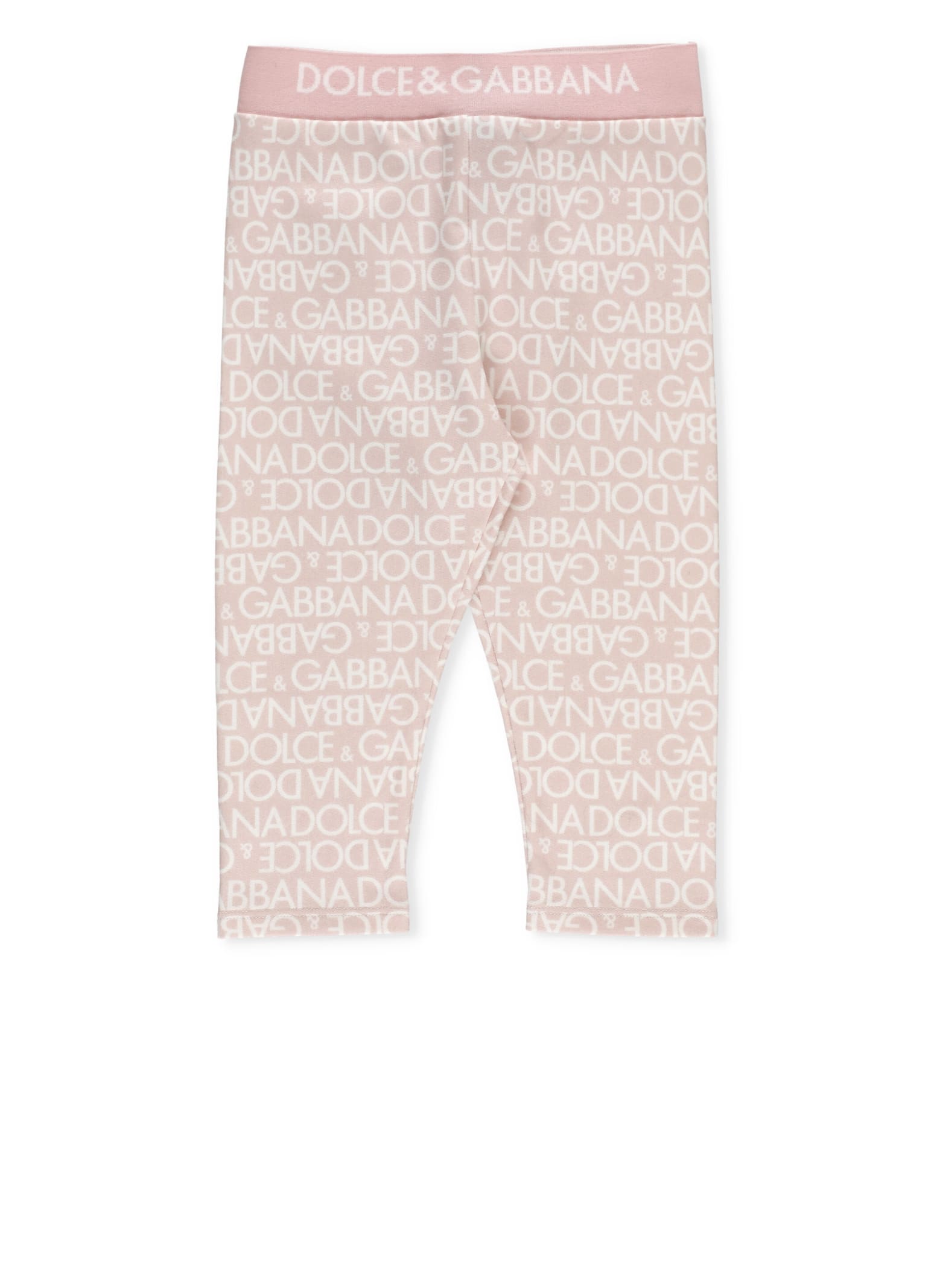 Dolce & Gabbana Babies' Leggings With Logo In Pink