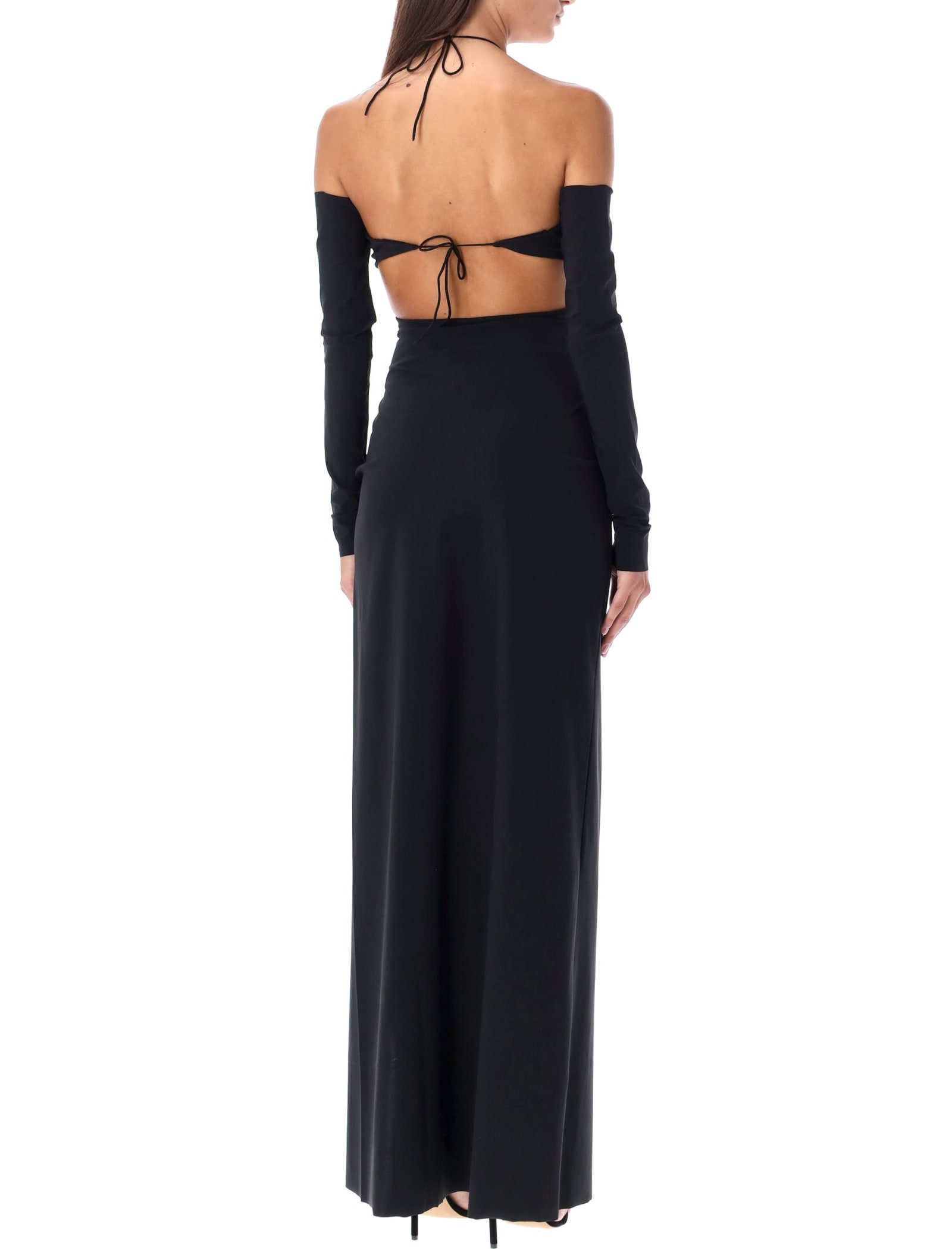 Shop Amazuìn Lea Long Dress In Black