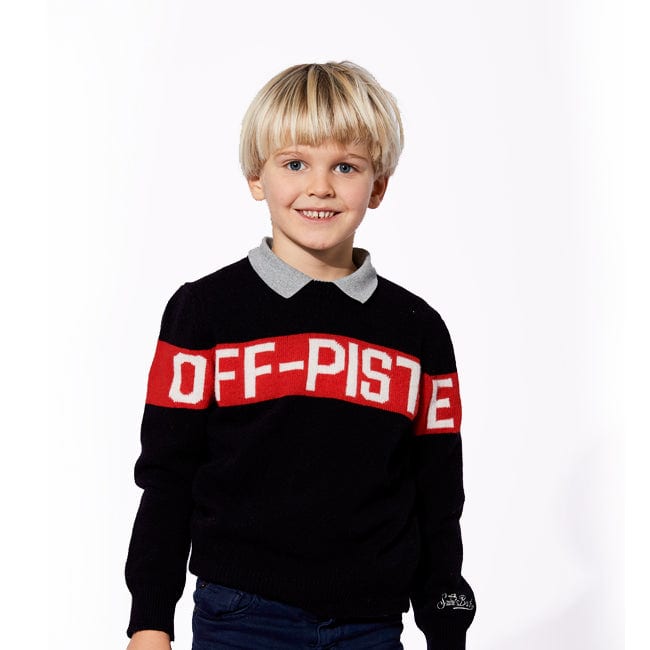 Shop Mc2 Saint Barth Off-piste Boys Sweater In Blue