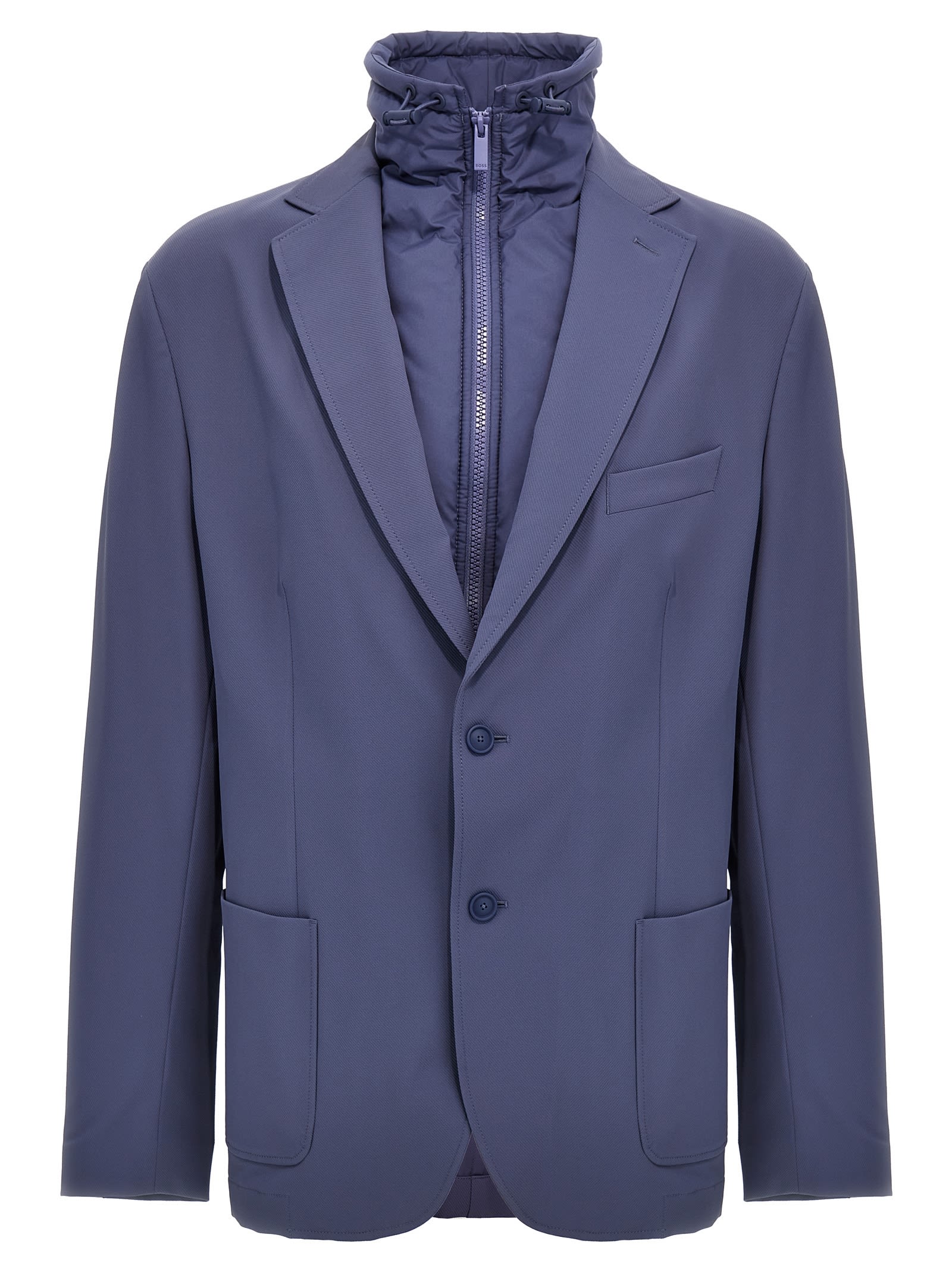 Shop Hugo Boss Hanry Bib Blazer In Blue