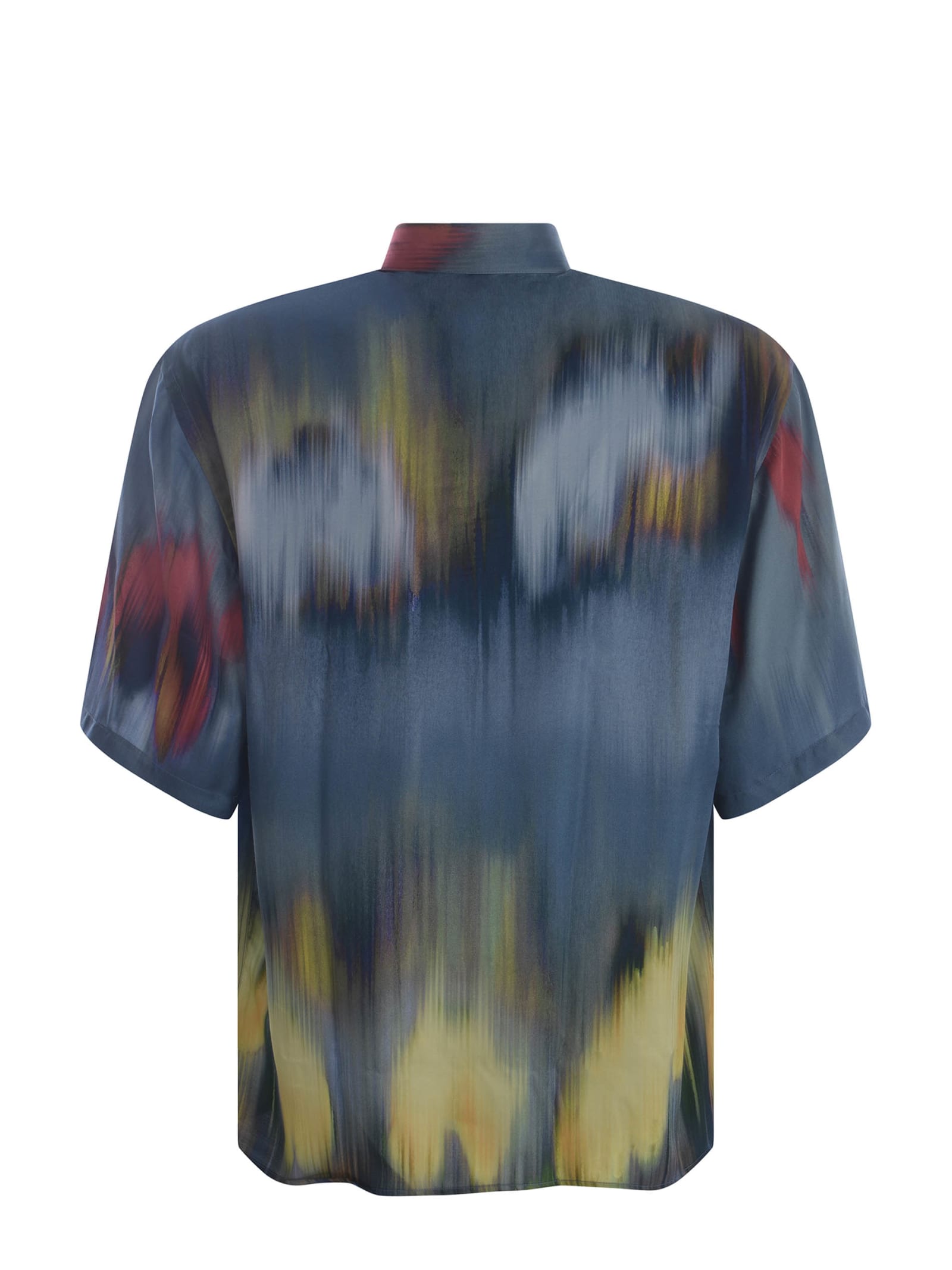 Shop Costumein Shirt  Eric Made Of Viscose Satin In Clear Blue