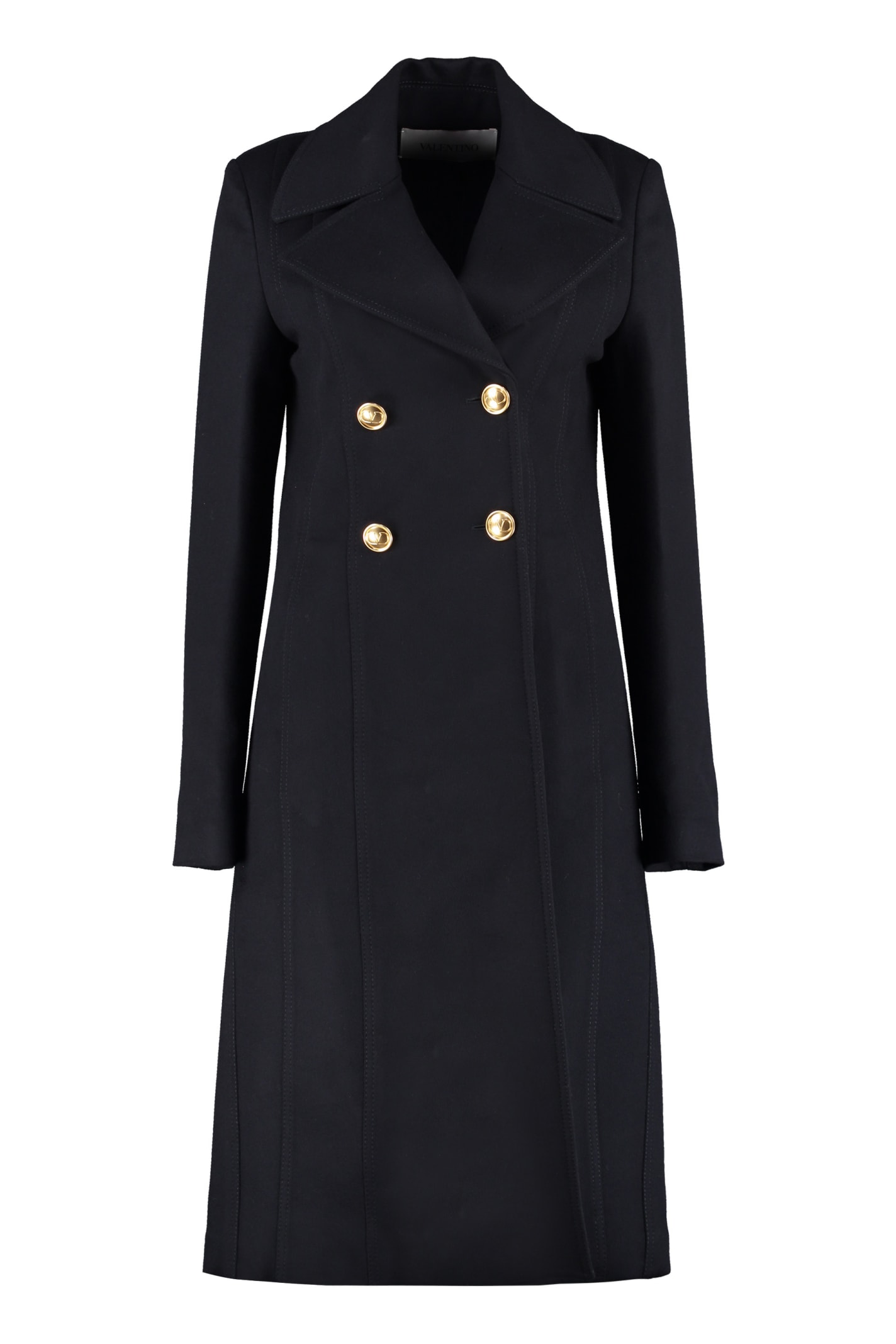 Valentino Double-breasted Wool And Cashmere Coat