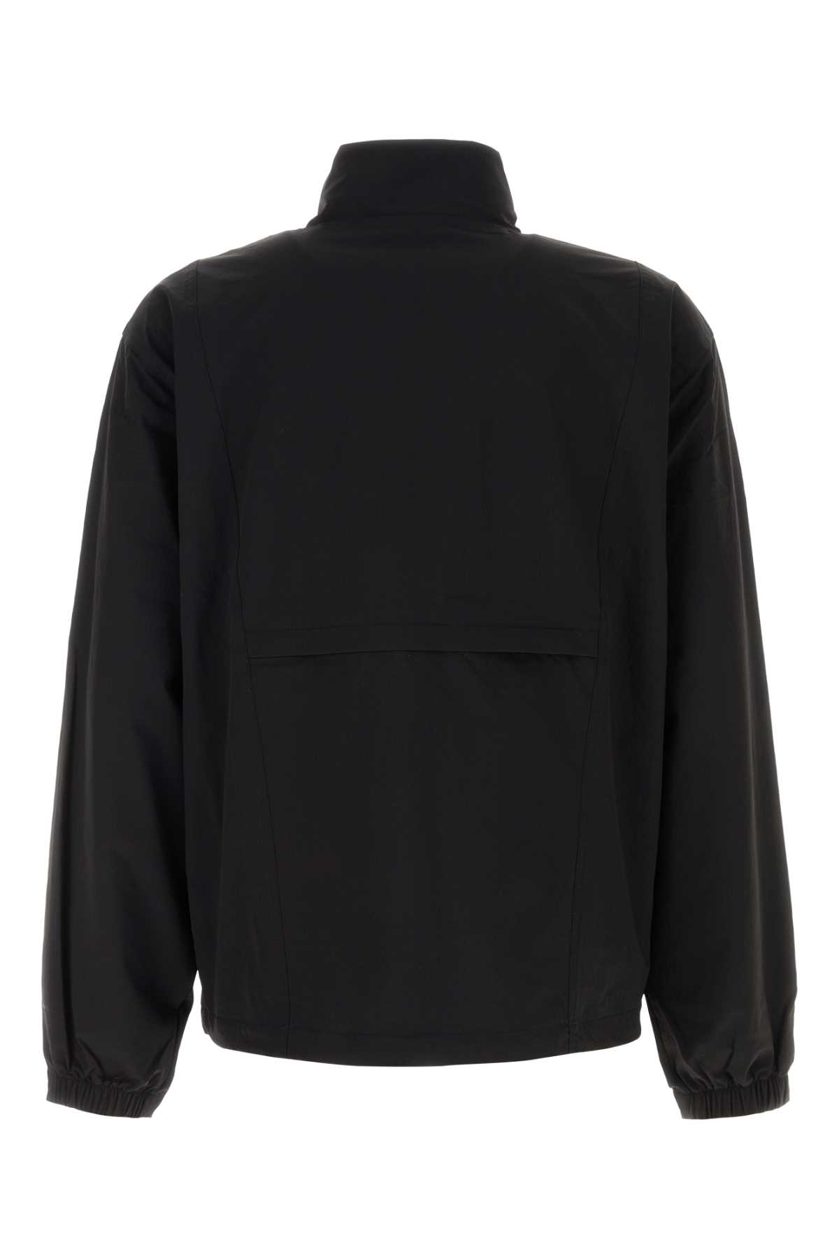 Shop The North Face Black Stretch Nylon Windbreaker In Tnfblack