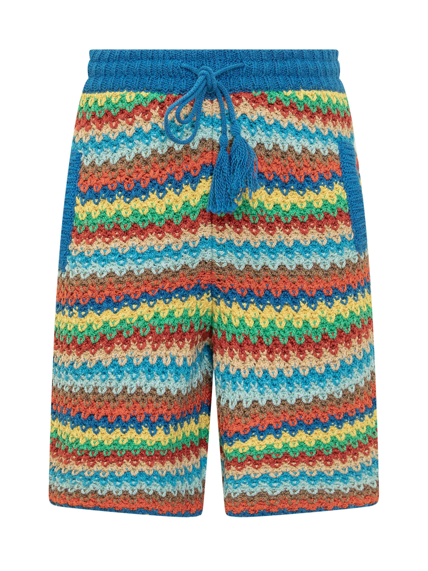 Shop Alanui Knitted Shorts In Multicolor