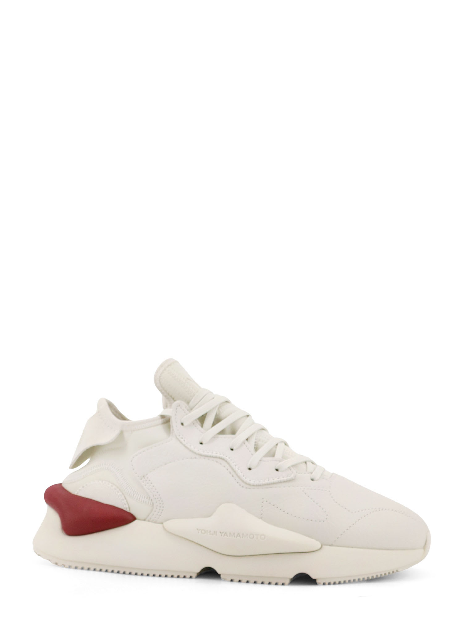 Y-3 Sculpted Rubber Sole Sneakers With Lace-up Fastening In Gray