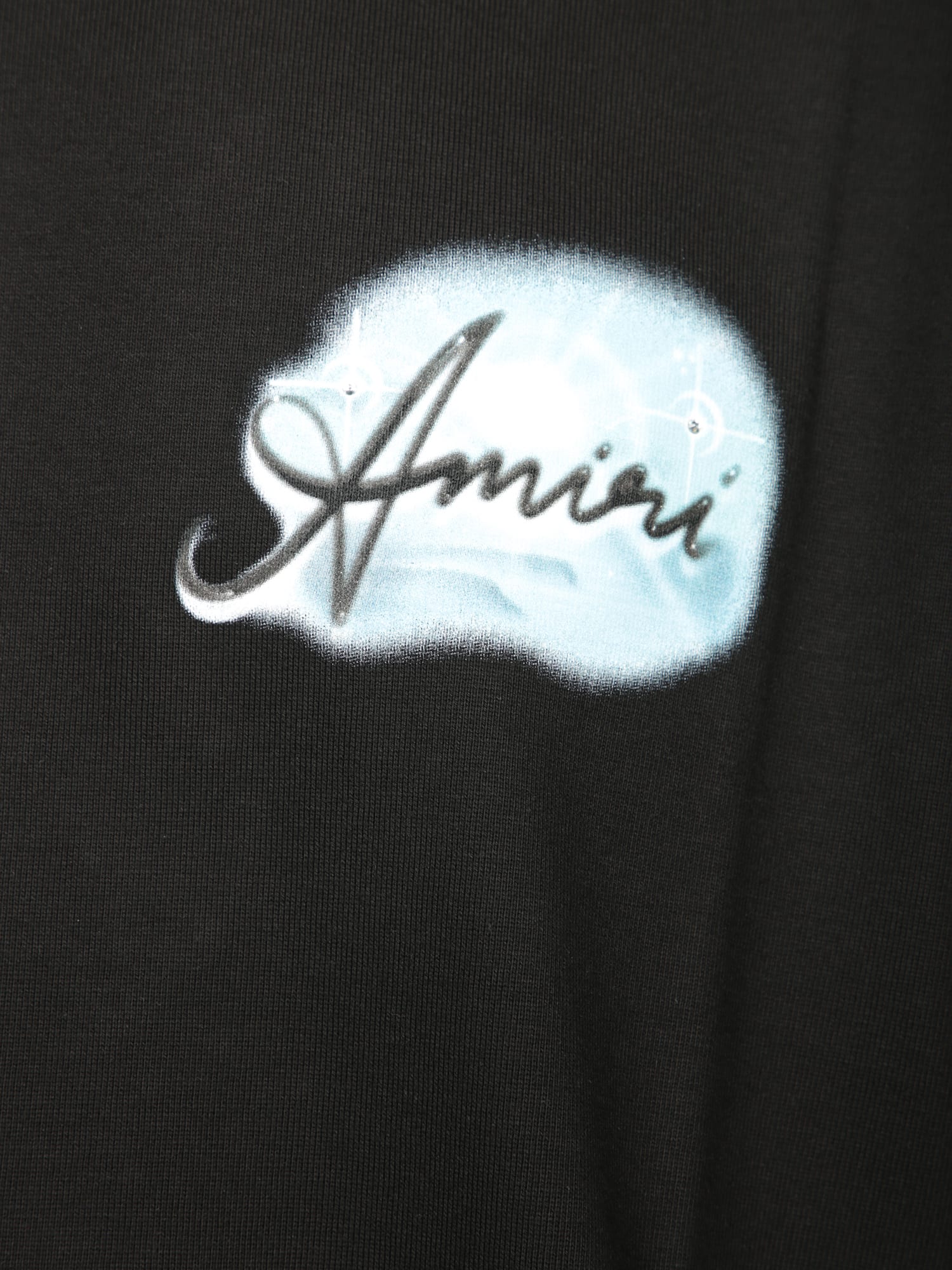 Shop Amiri Airbrush Black T-shirt