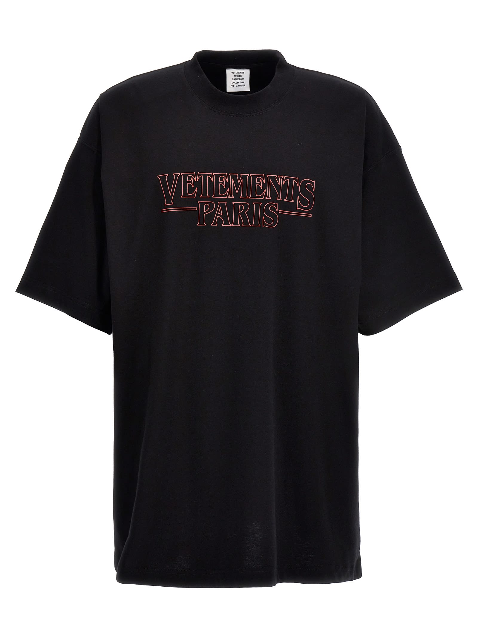 Vetements Logo T-shirt In Nero