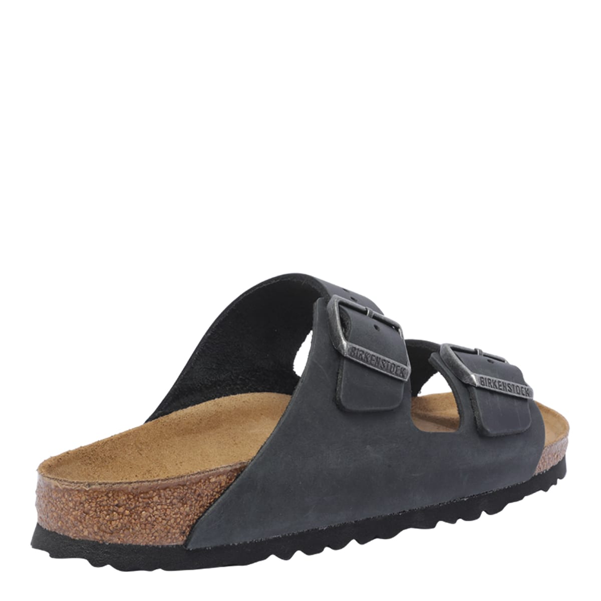 Birkenstock Buckle Slide Sandals In Black