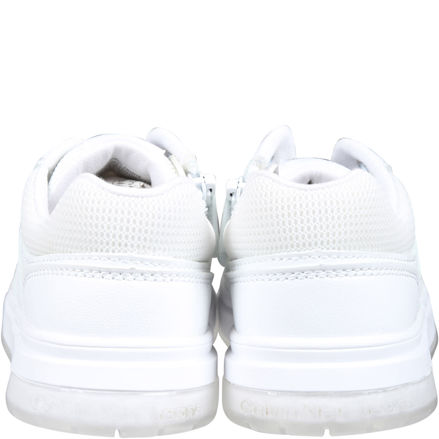 Shop Calvin Klein White Sneakers For Kids With Logo