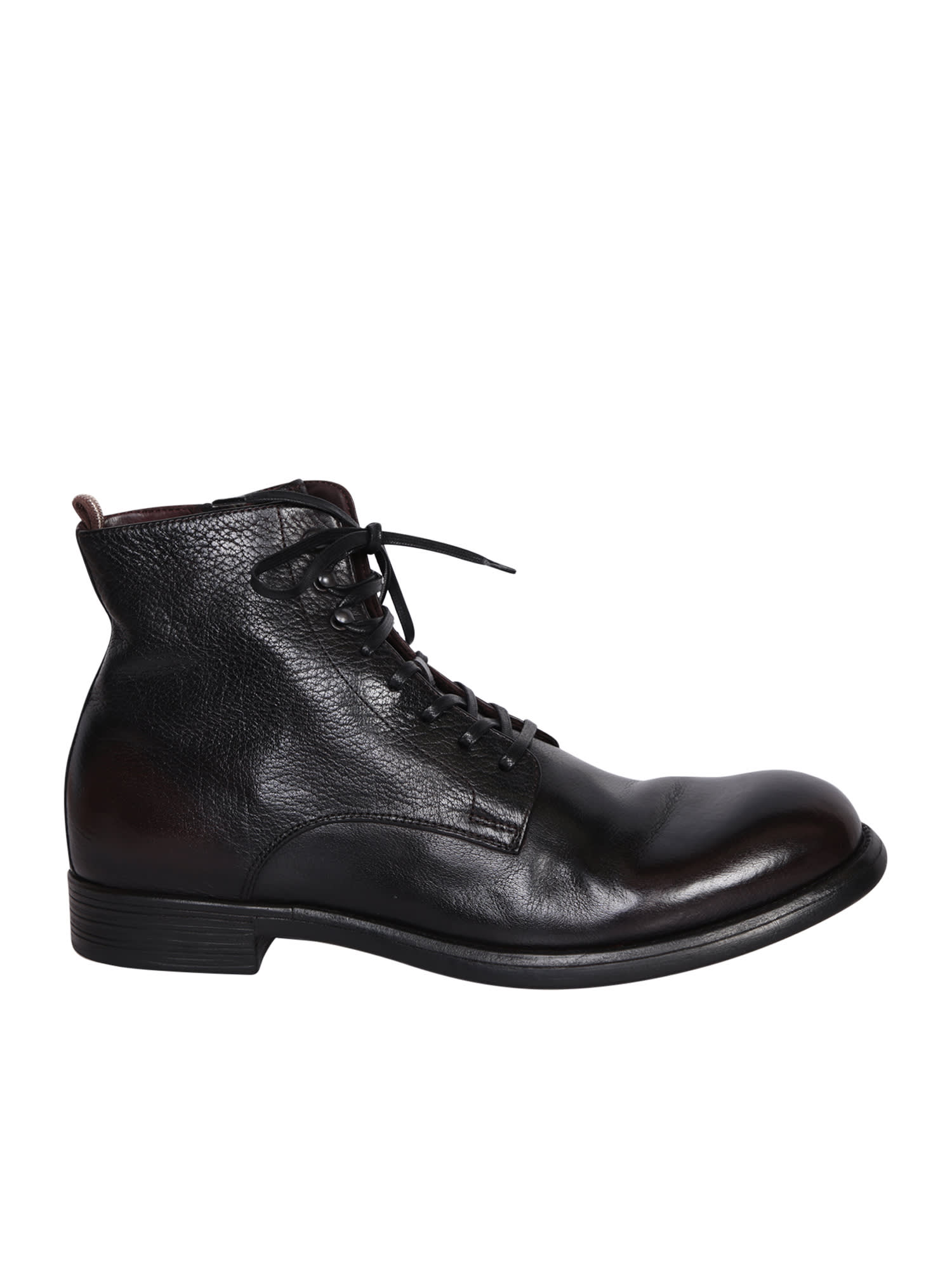 Shop Officine Creative Chronicle 004 Black Ankle Boots In Brown