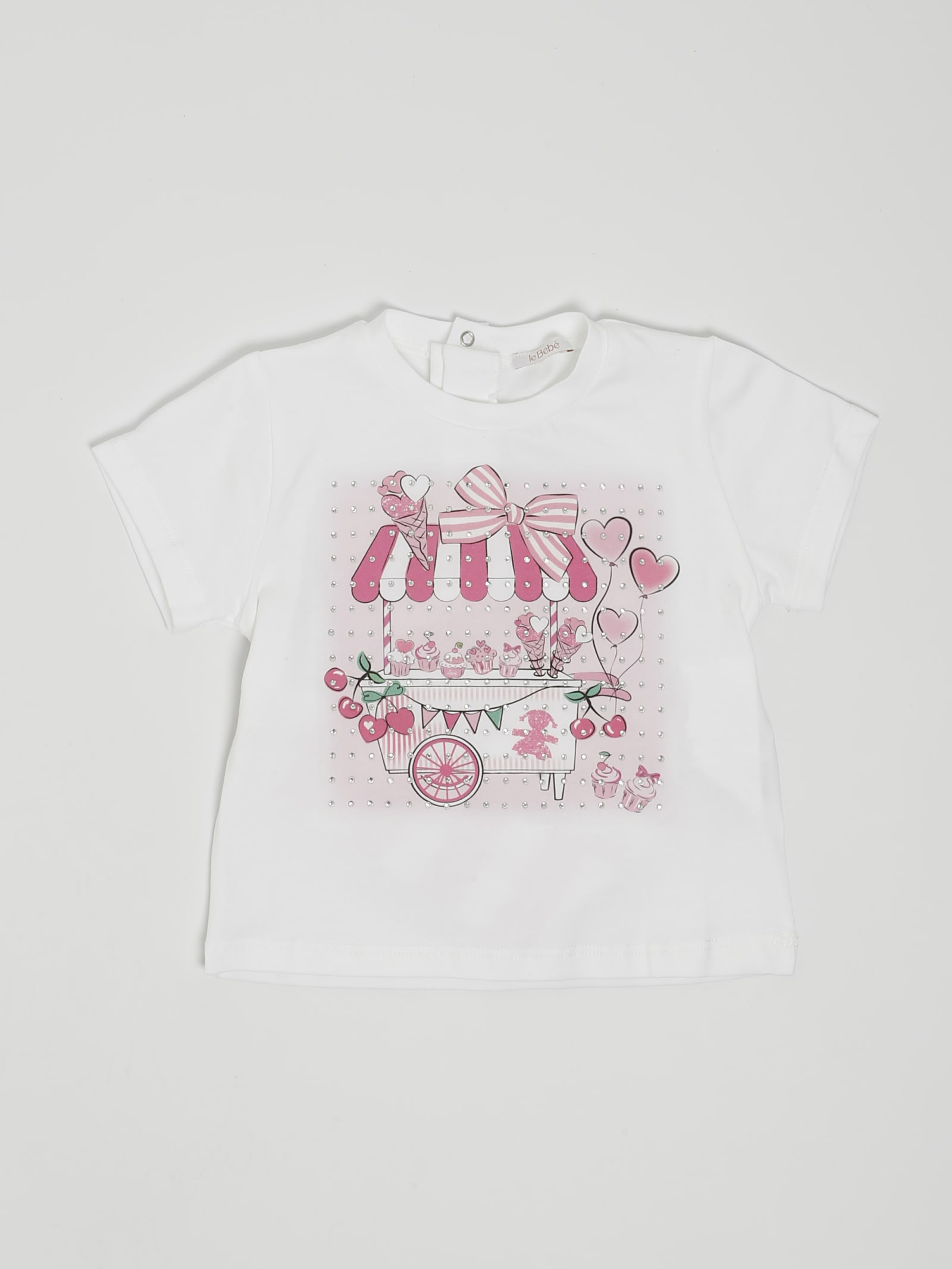 Lebebé Kids' T-shirt T-shirt In Bianco-rosa